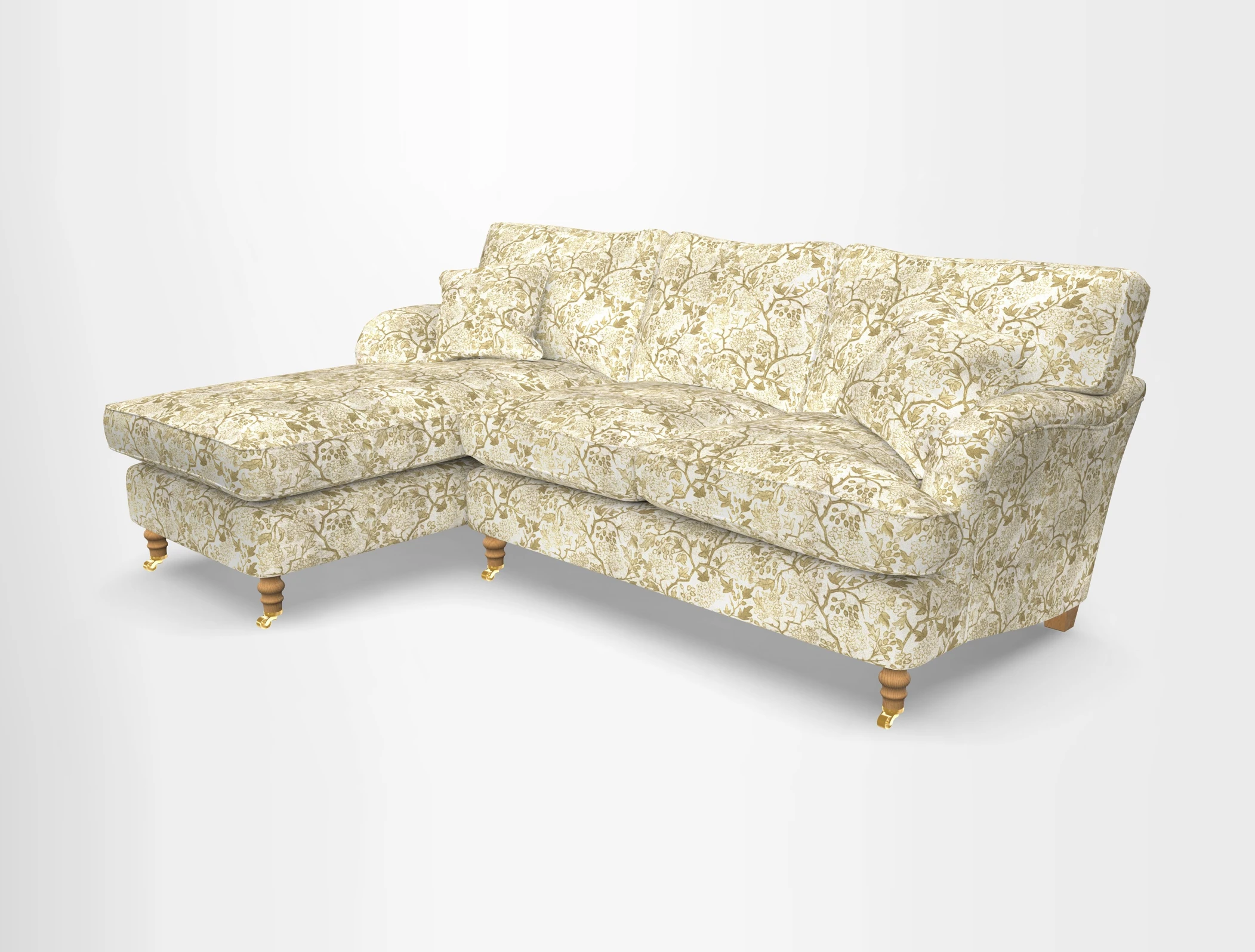Alwinton chaise LHF in Floral Linen Lela Mystery
