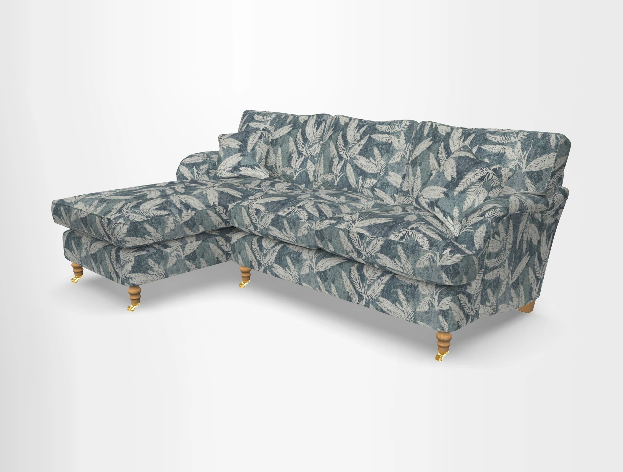Alwinton chaise LHF in Floral Linen Lela Mystery