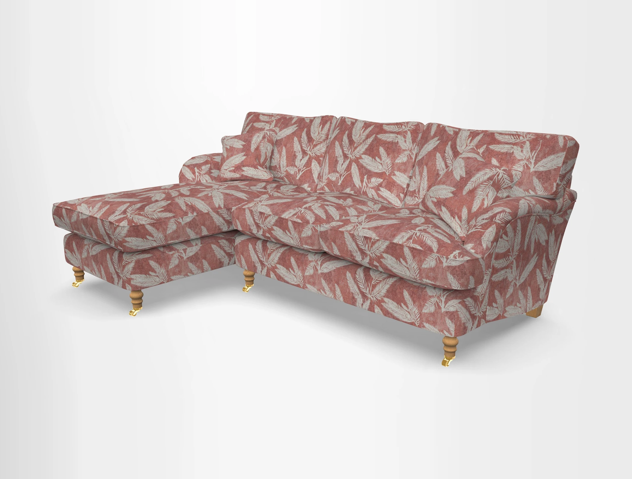 Alwinton chaise LHF in Floral Linen Lela Mystery