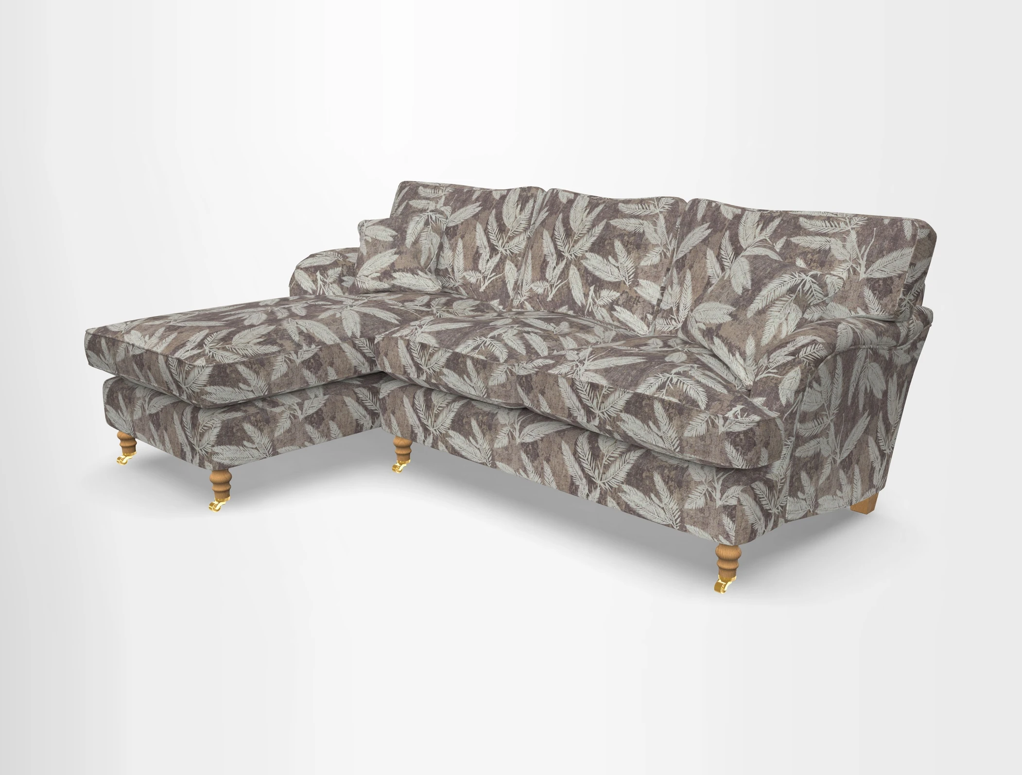 Alwinton chaise LHF in Floral Linen Lela Mystery