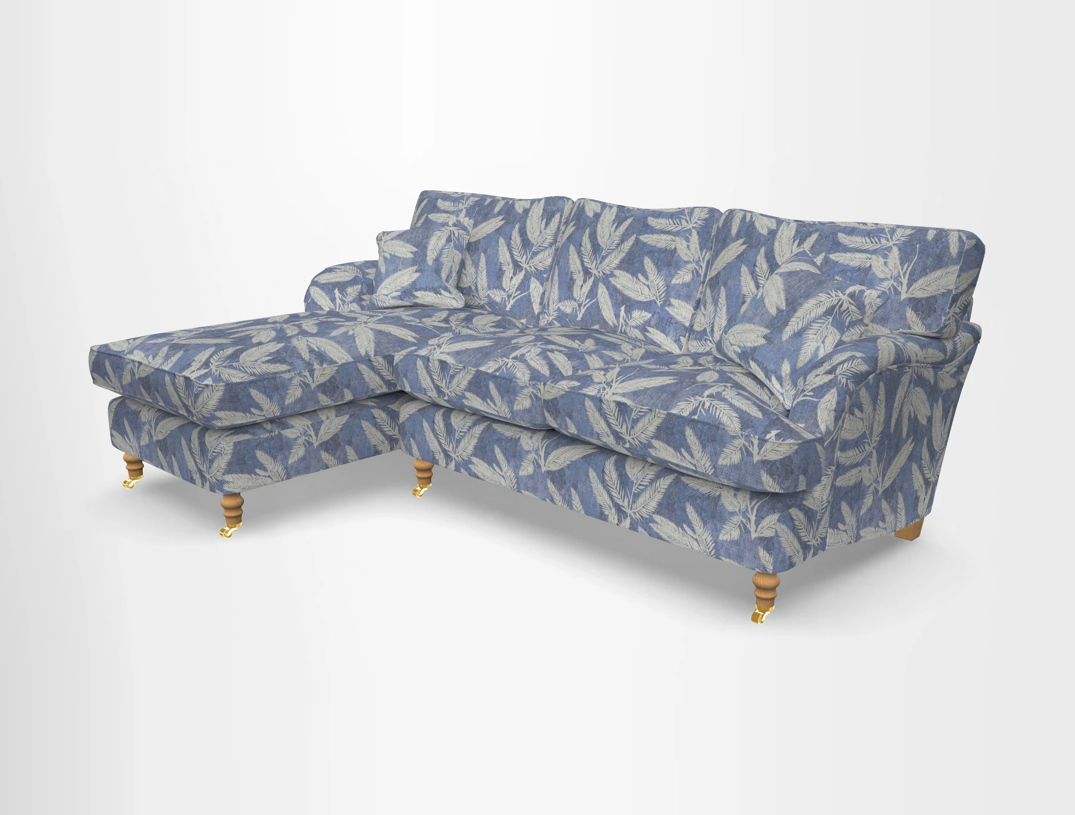 Alwinton chaise LHF in Floral Linen Lela Mystery