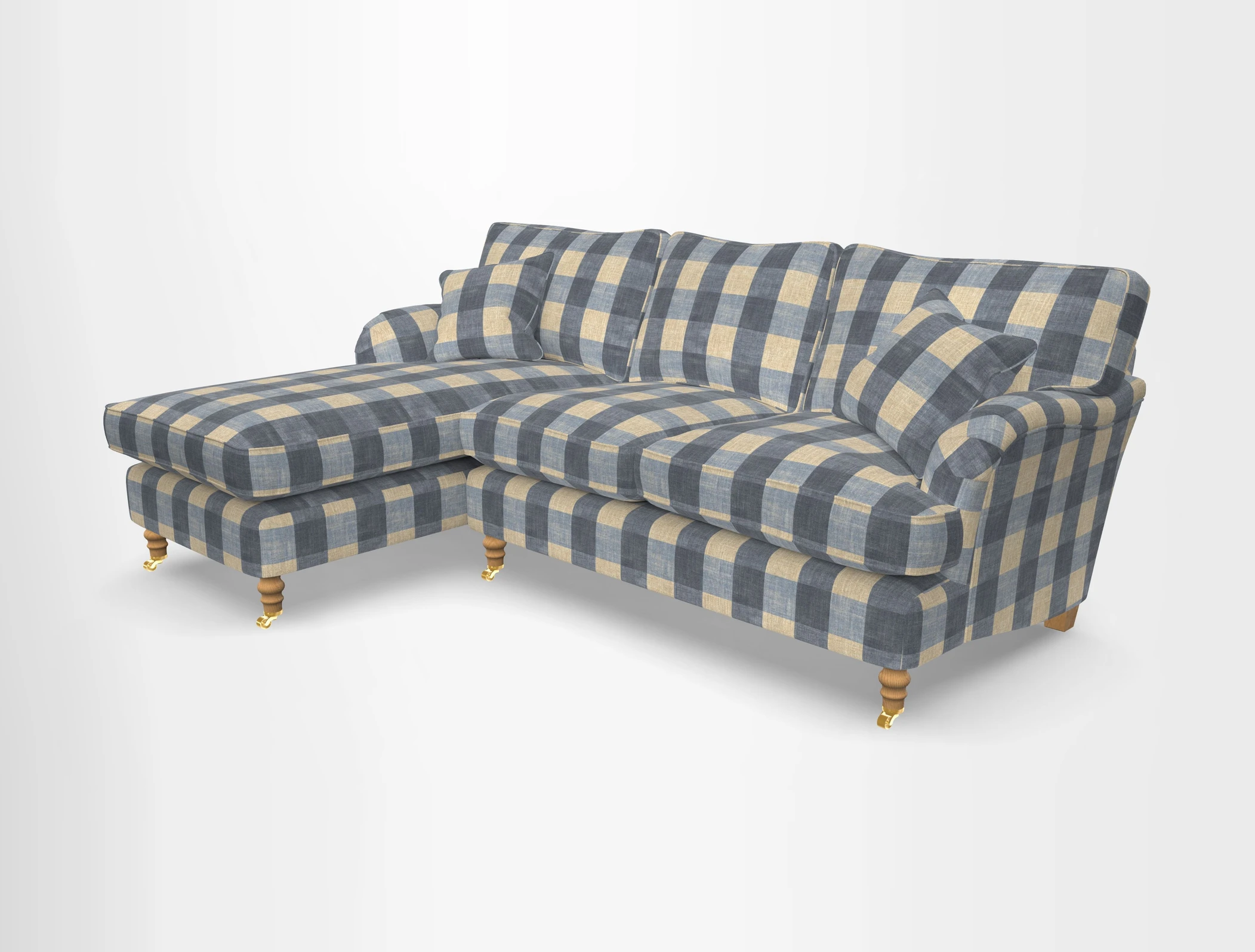 Alwinton chaise LHF in Floral Linen Lela Mystery