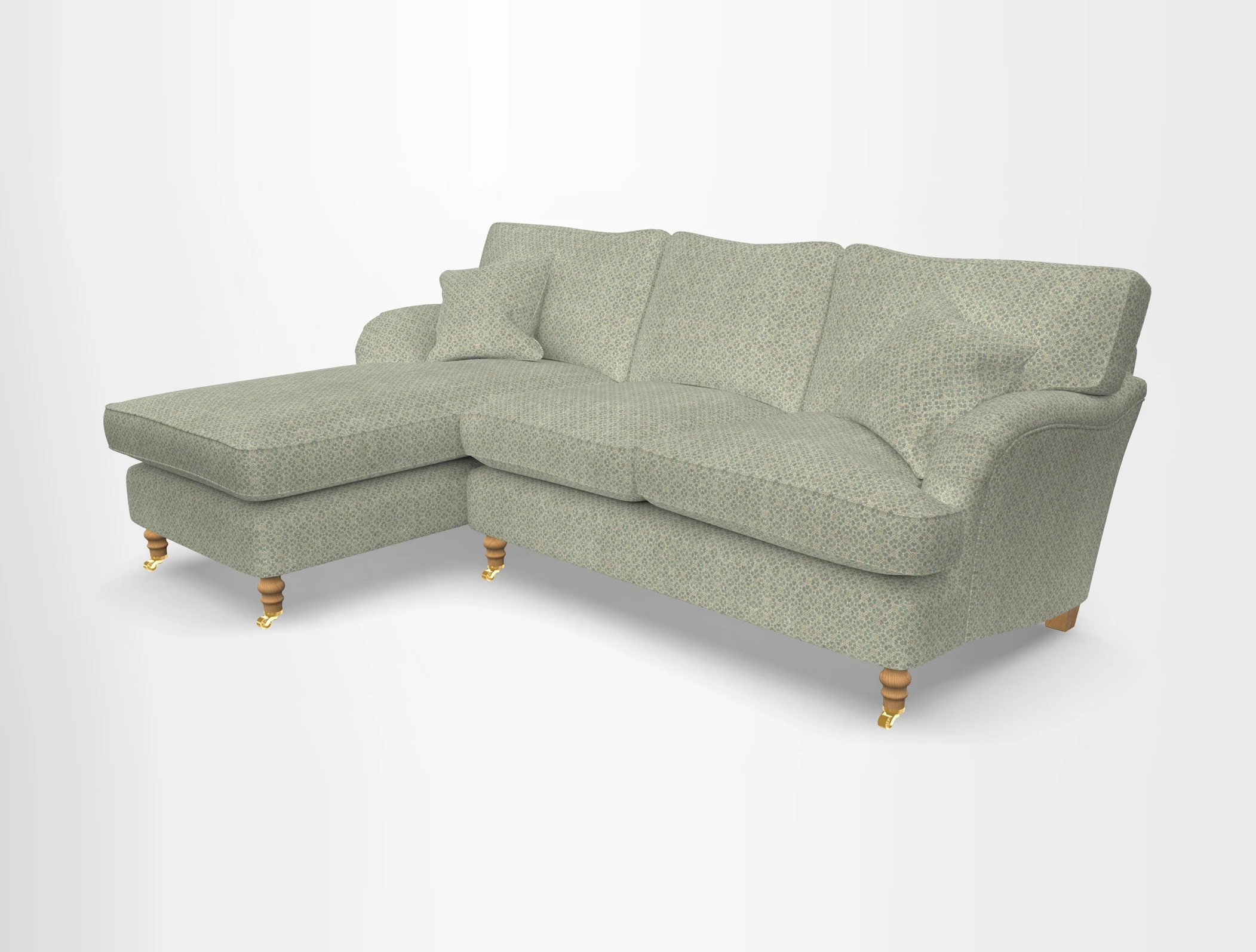 Alwinton chaise LHF in Floral Linen Lela Mystery