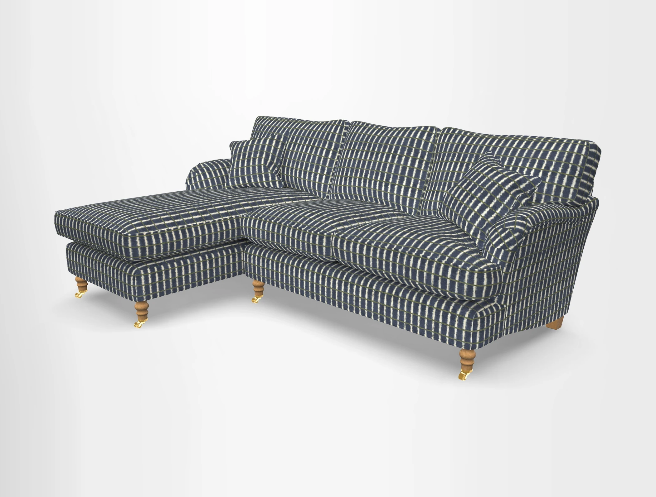 Alwinton chaise LHF in Floral Linen Lela Mystery
