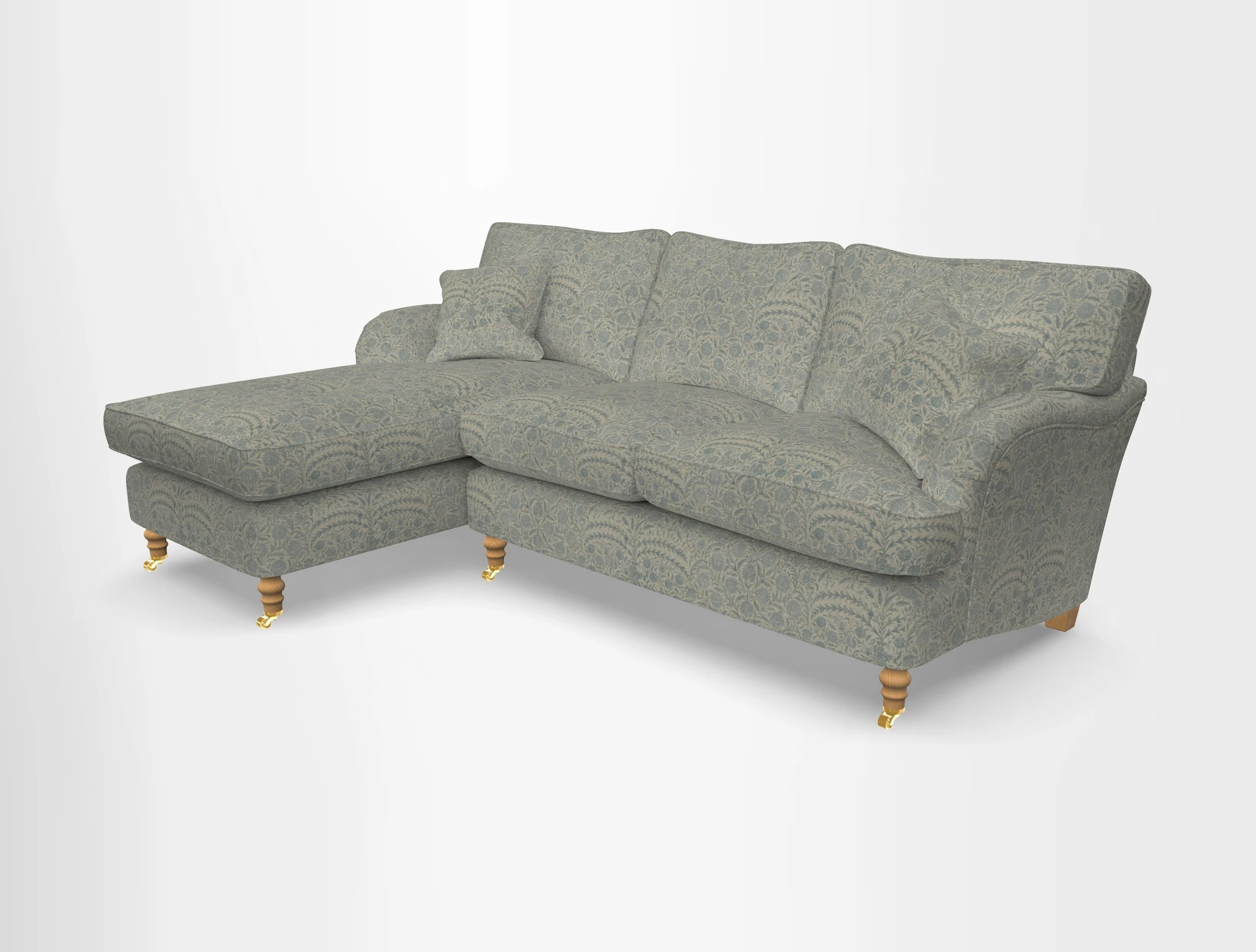 Alwinton chaise LHF in Floral Linen Lela Mystery
