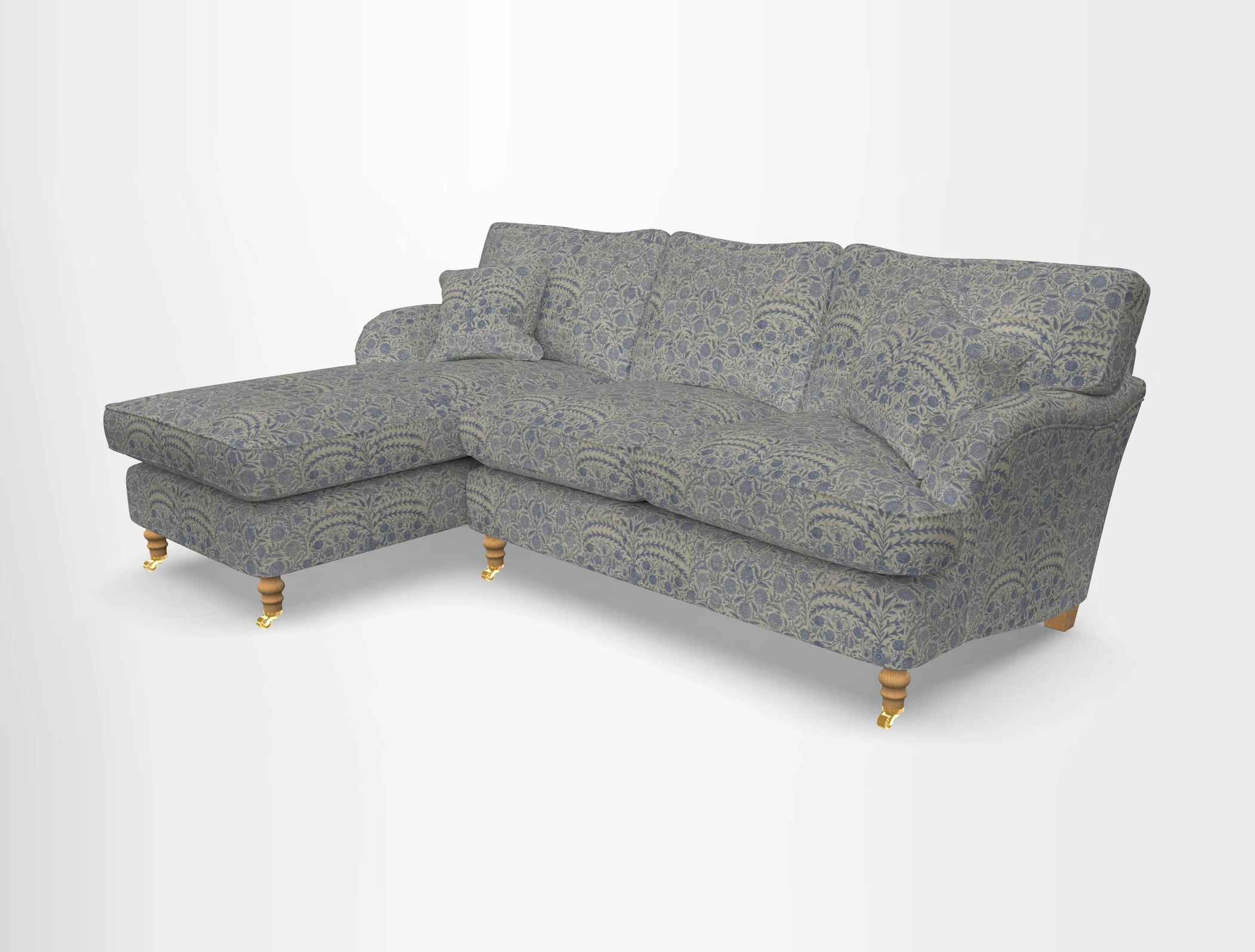Alwinton chaise LHF in Floral Linen Lela Mystery