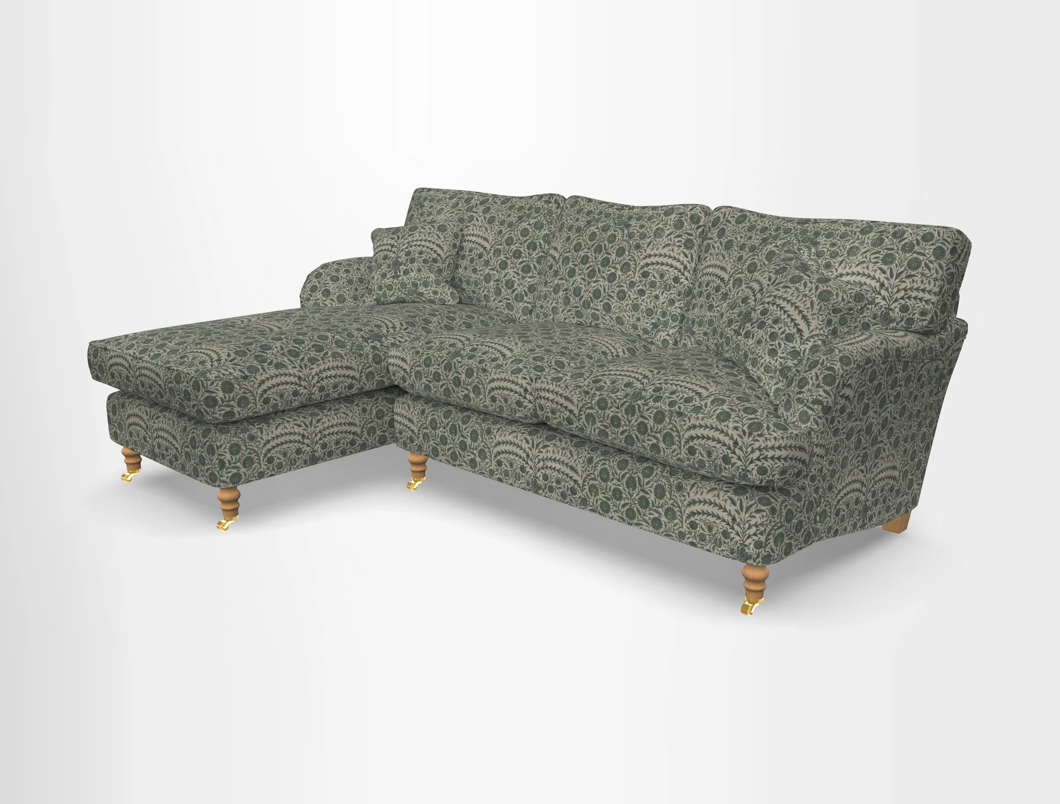 Alwinton chaise LHF in Floral Linen Lela Mystery