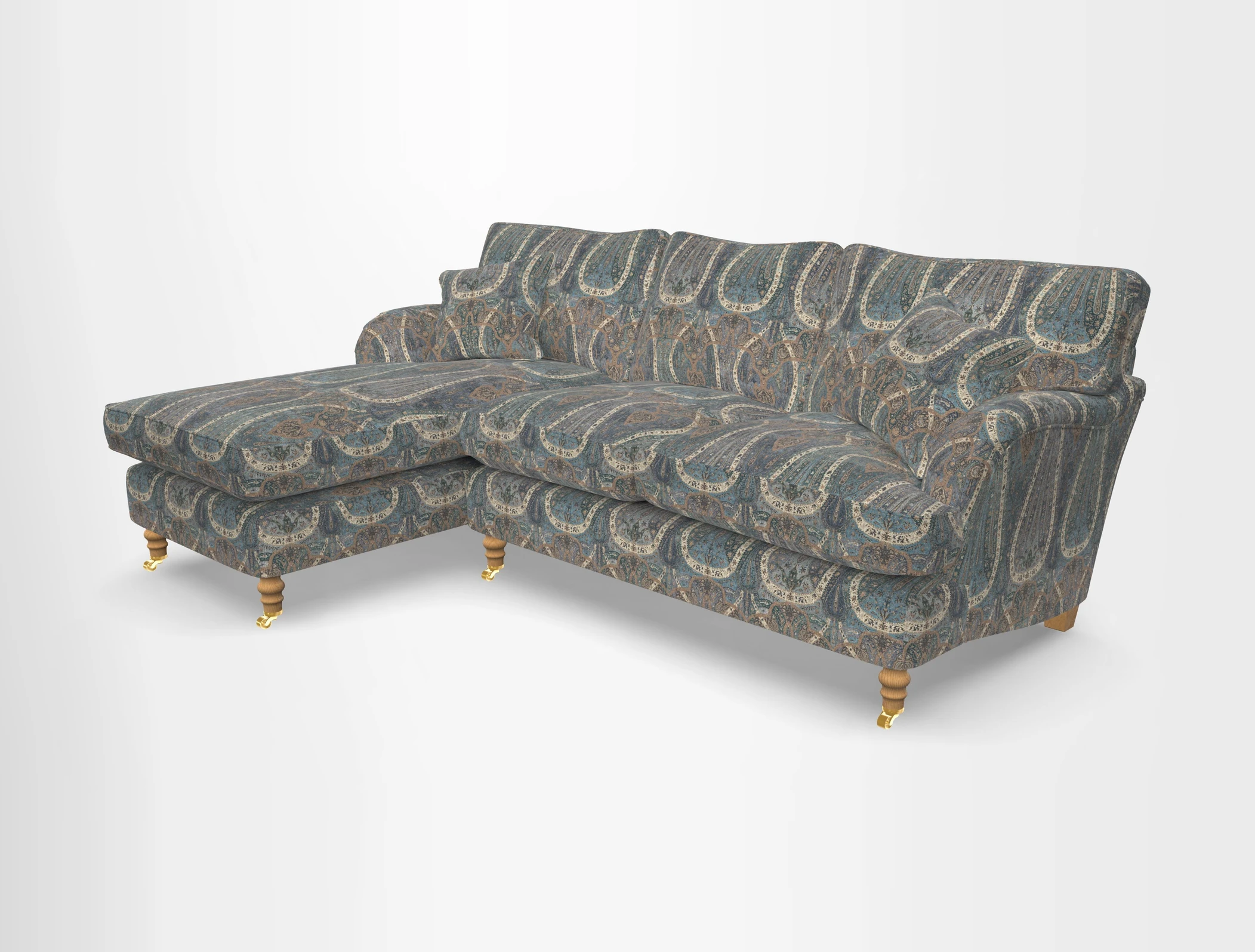 Alwinton chaise LHF in Floral Linen Lela Mystery