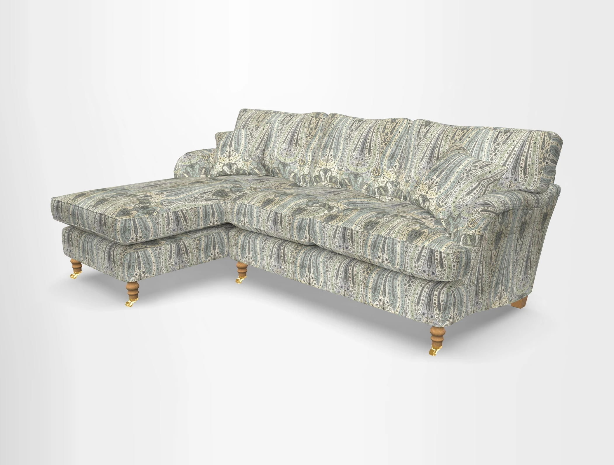 Alwinton chaise LHF in Floral Linen Lela Mystery