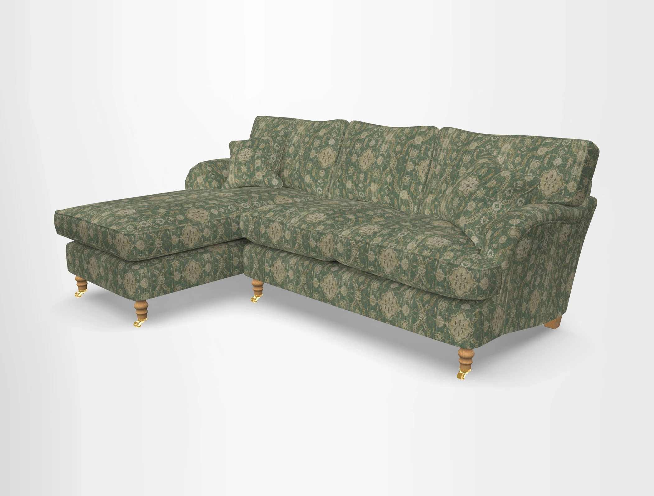 Alwinton chaise LHF in Floral Linen Lela Mystery