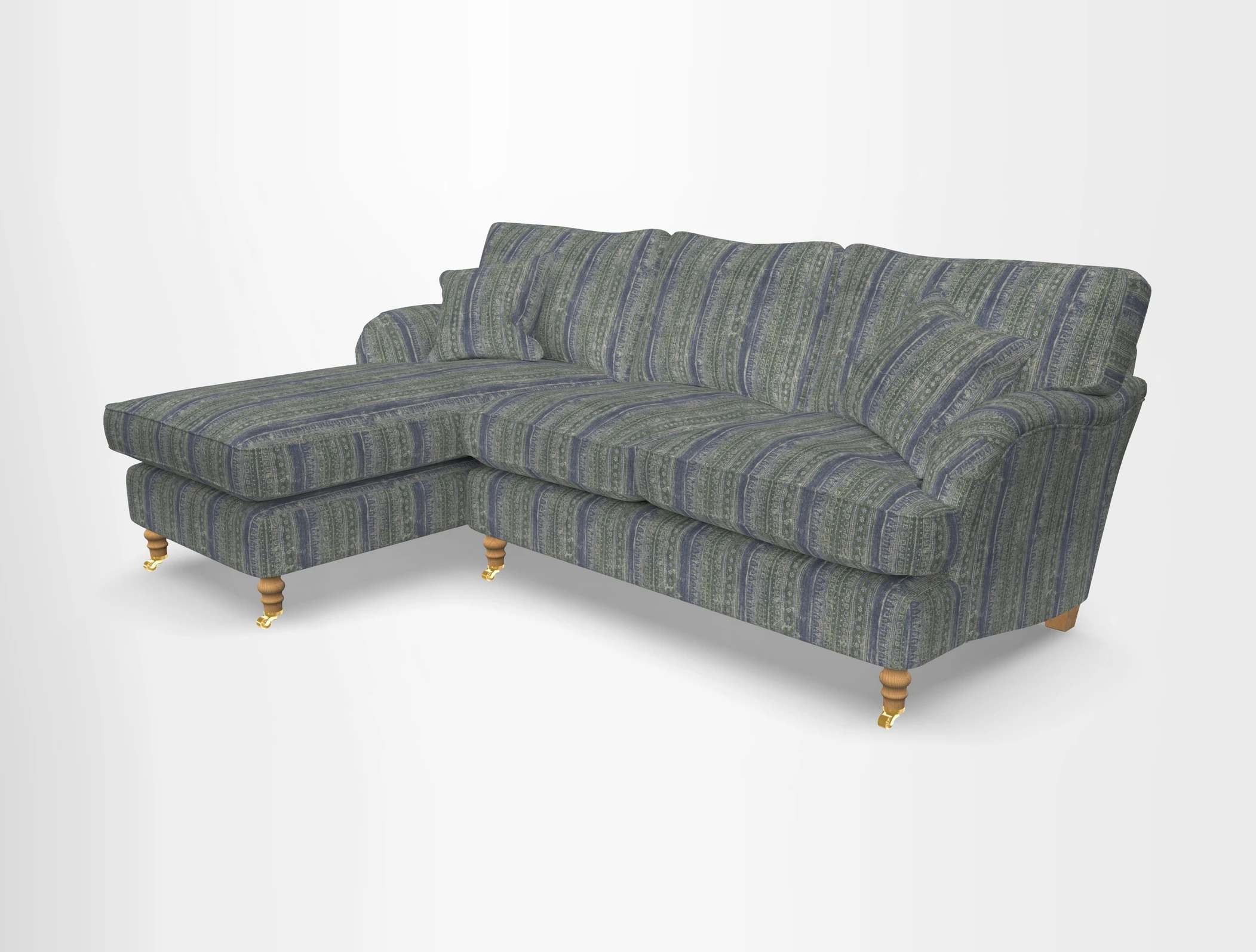 Alwinton chaise LHF in Floral Linen Lela Mystery