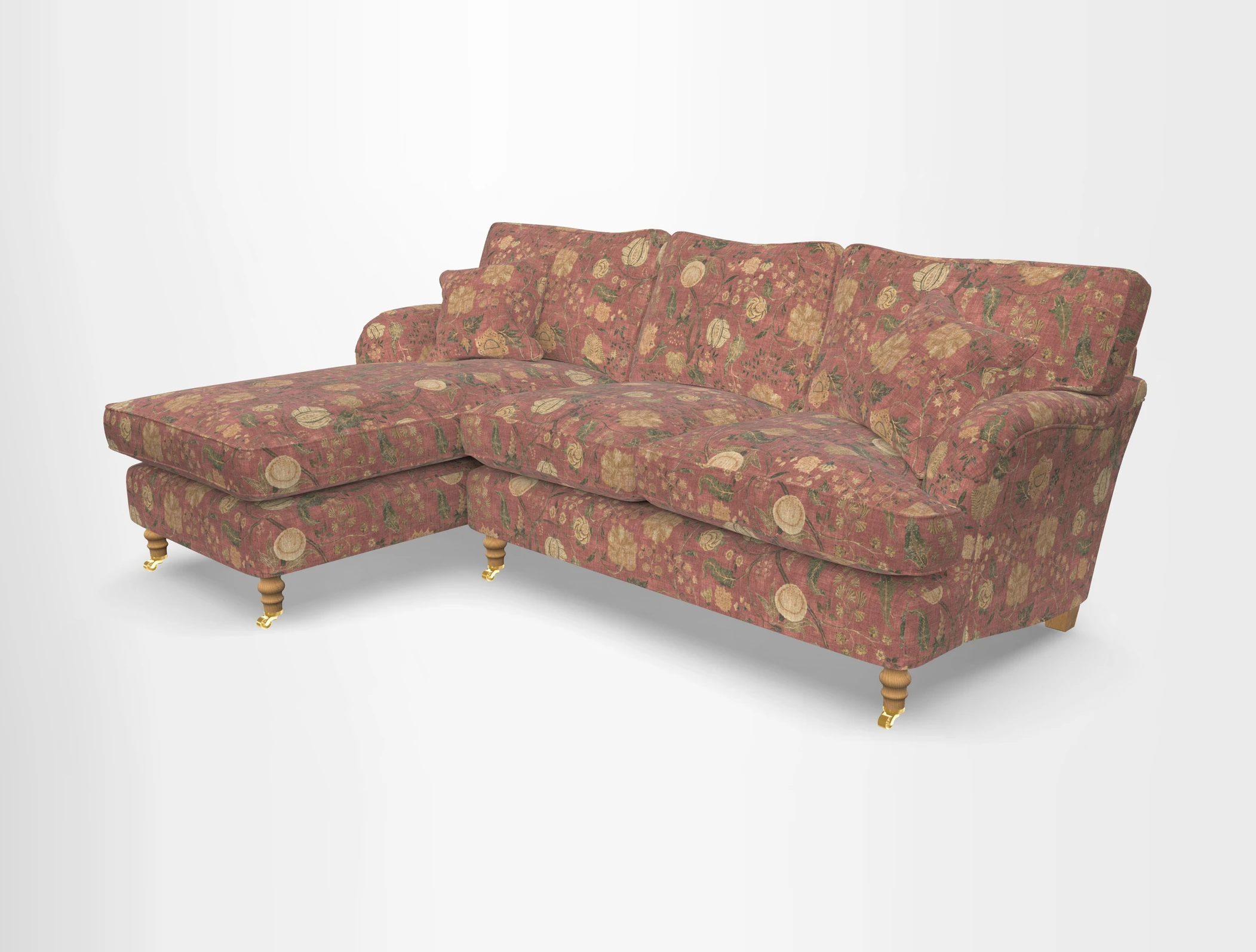 Alwinton chaise LHF in Floral Linen Lela Mystery