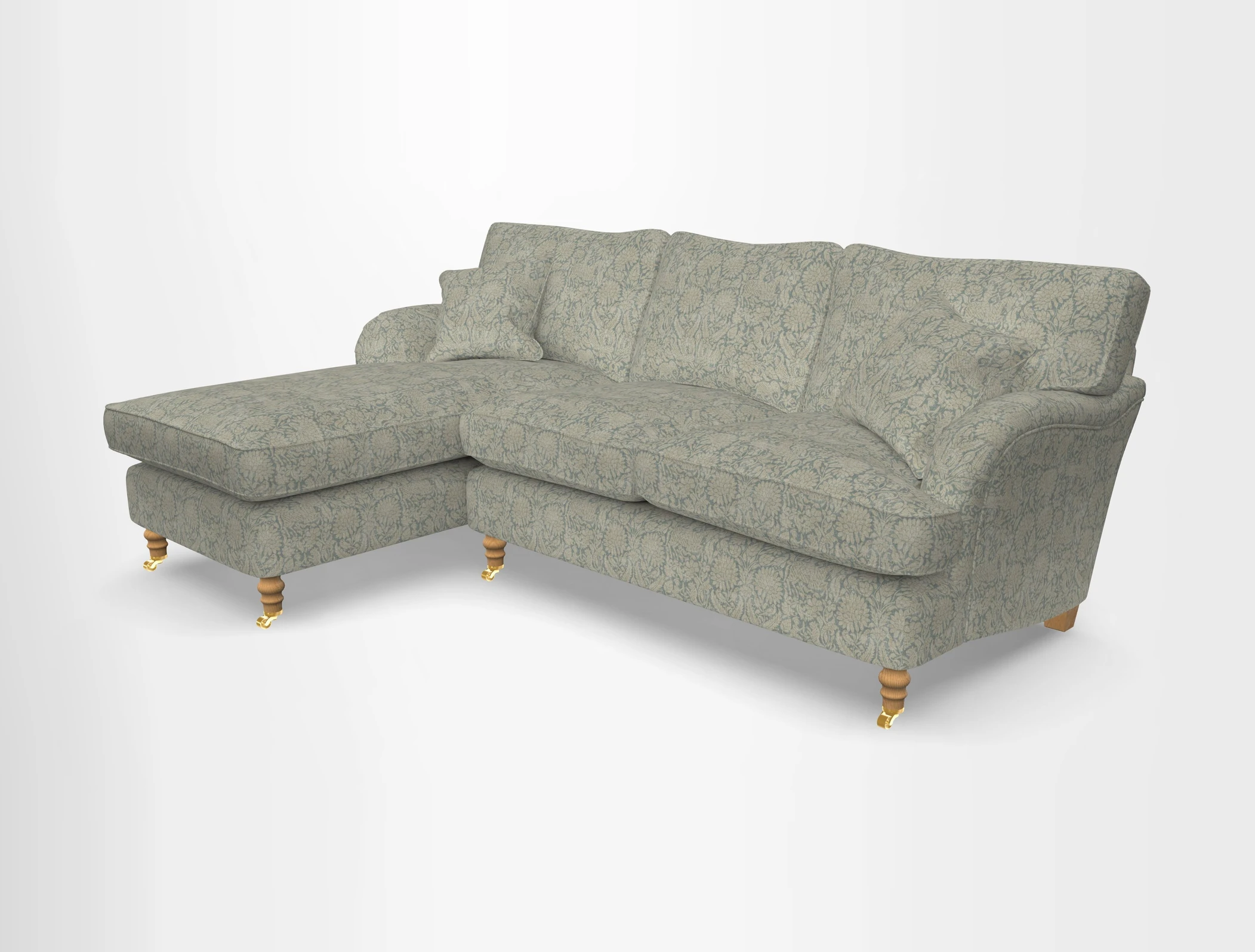 Alwinton chaise LHF in Floral Linen Lela Mystery