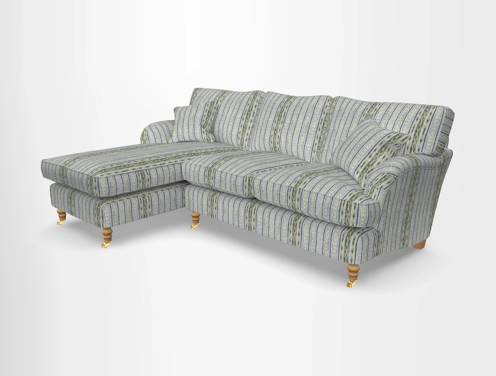 Alwinton chaise LHF in Floral Linen Lela Mystery