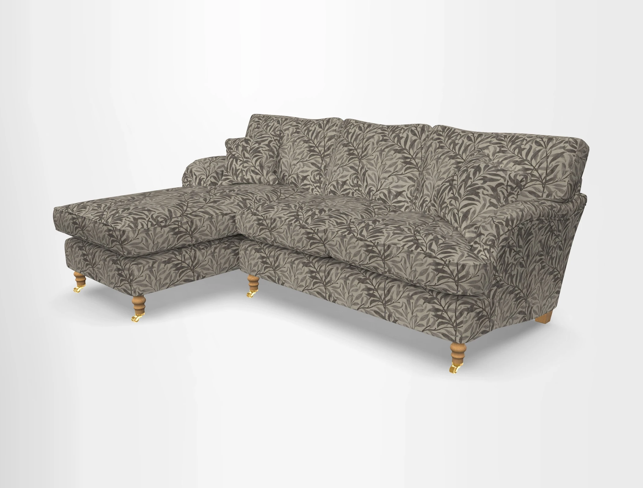 Alwinton chaise LHF in Floral Linen Lela Mystery