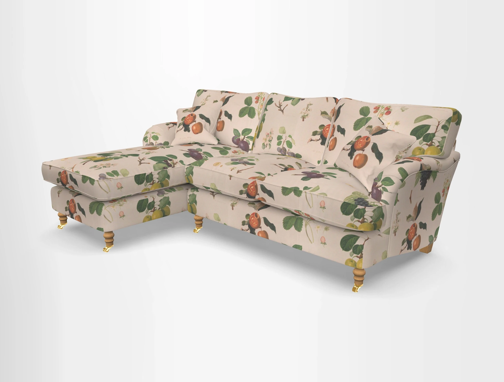 Alwinton chaise LHF in Floral Linen Lela Mystery