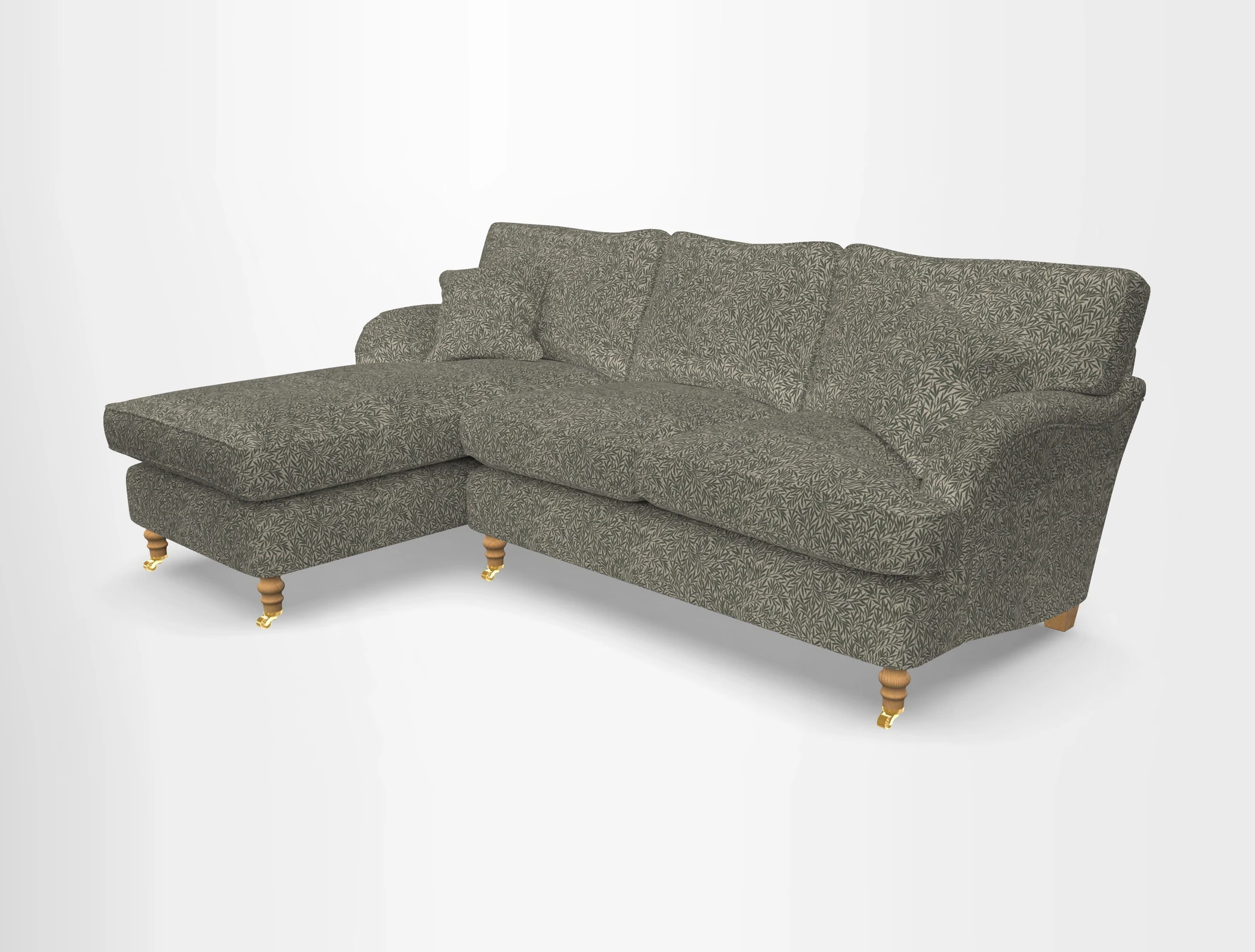 Alwinton chaise LHF in Floral Linen Lela Mystery