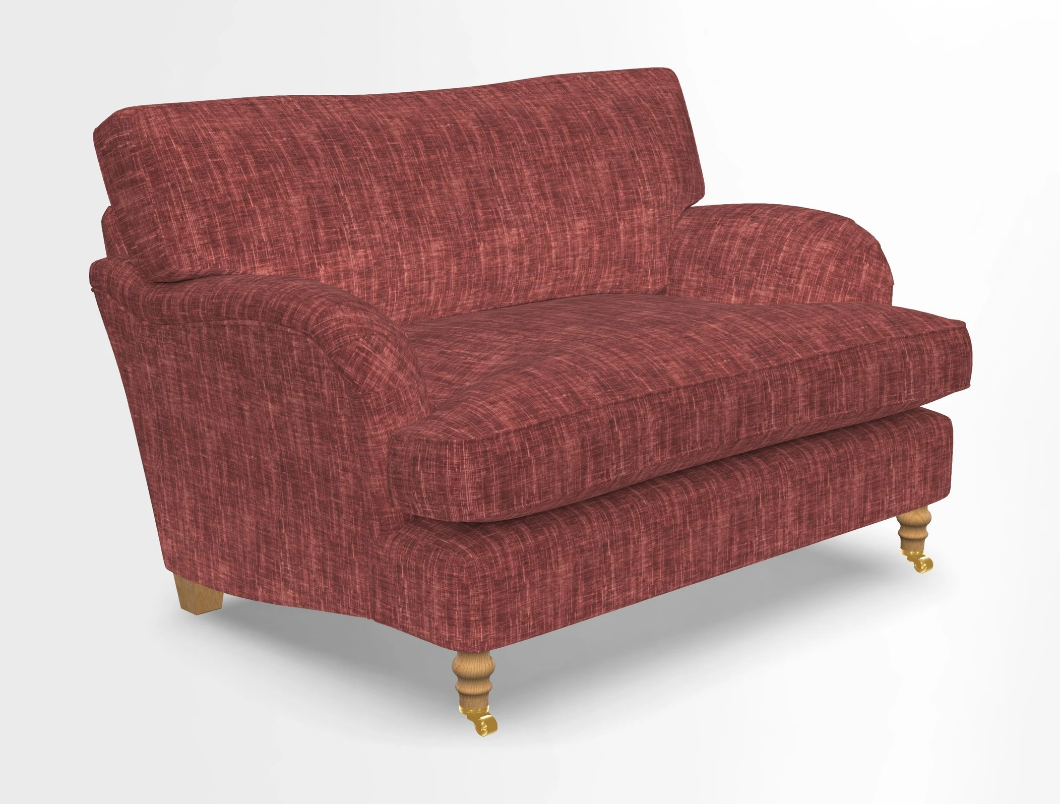 Alwinton snuggler in Lumino Velvet Wine