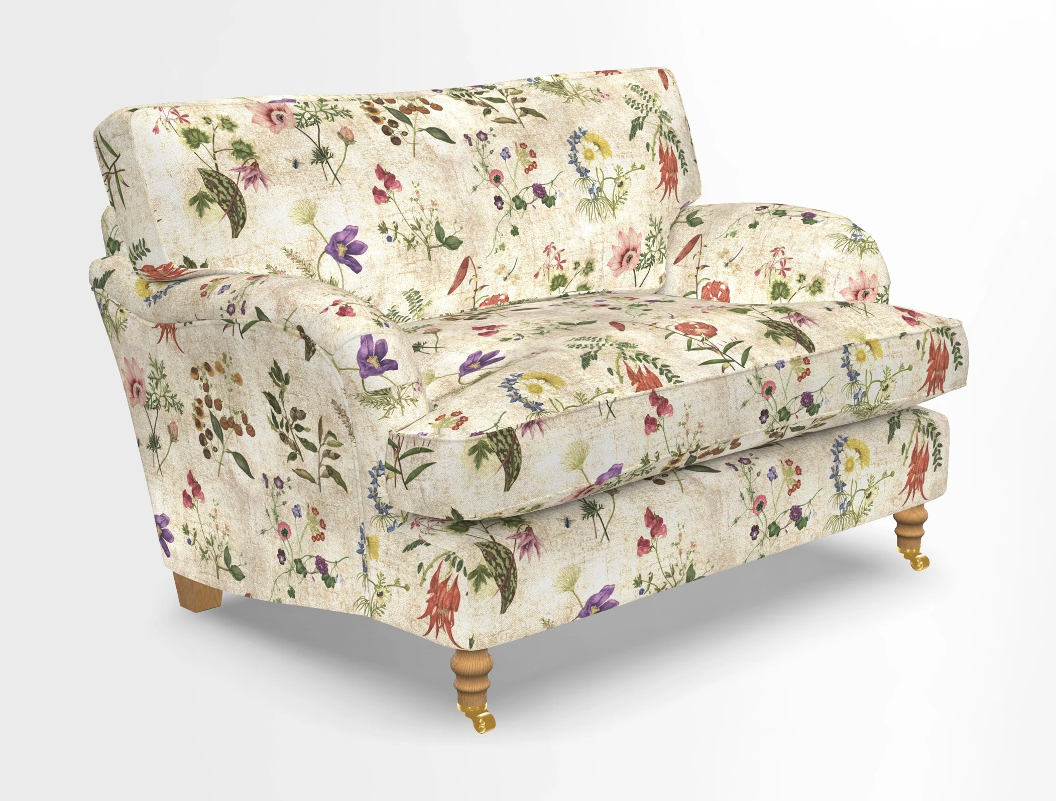 Alwinton snuggler in Lumino Velvet Wine