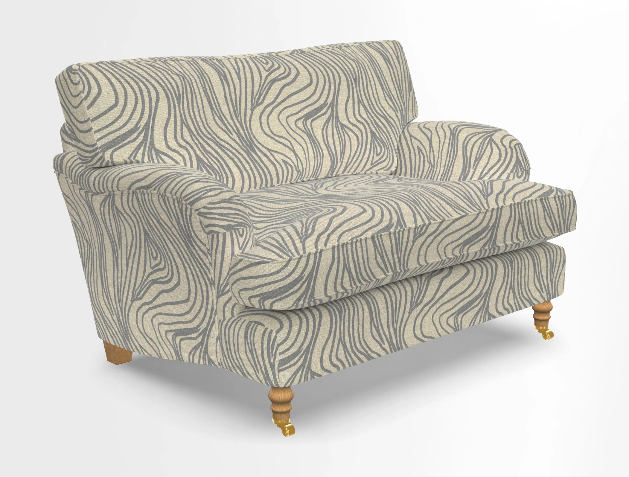Alwinton snuggler in Lumino Velvet Wine