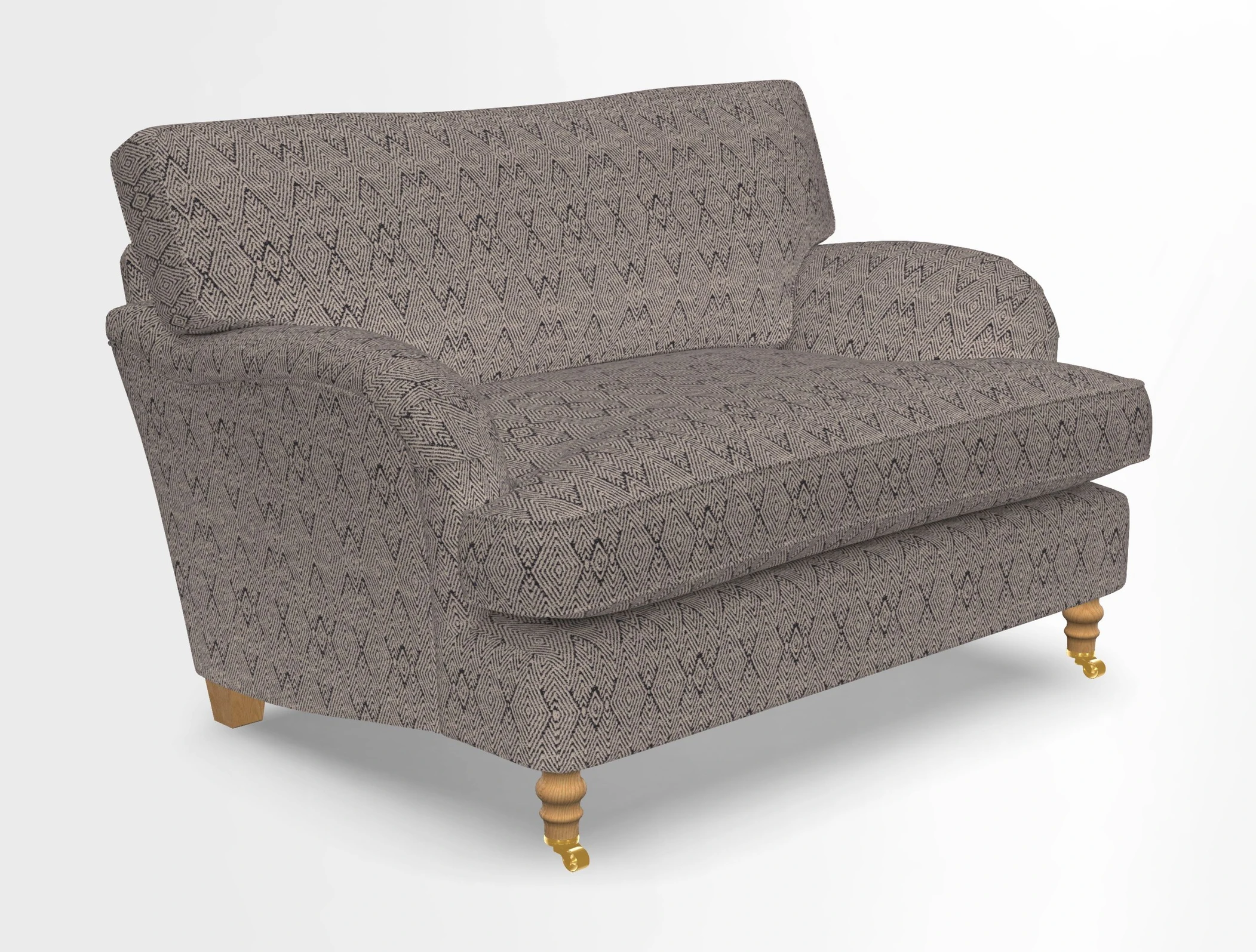 Alwinton snuggler in Lumino Velvet Wine