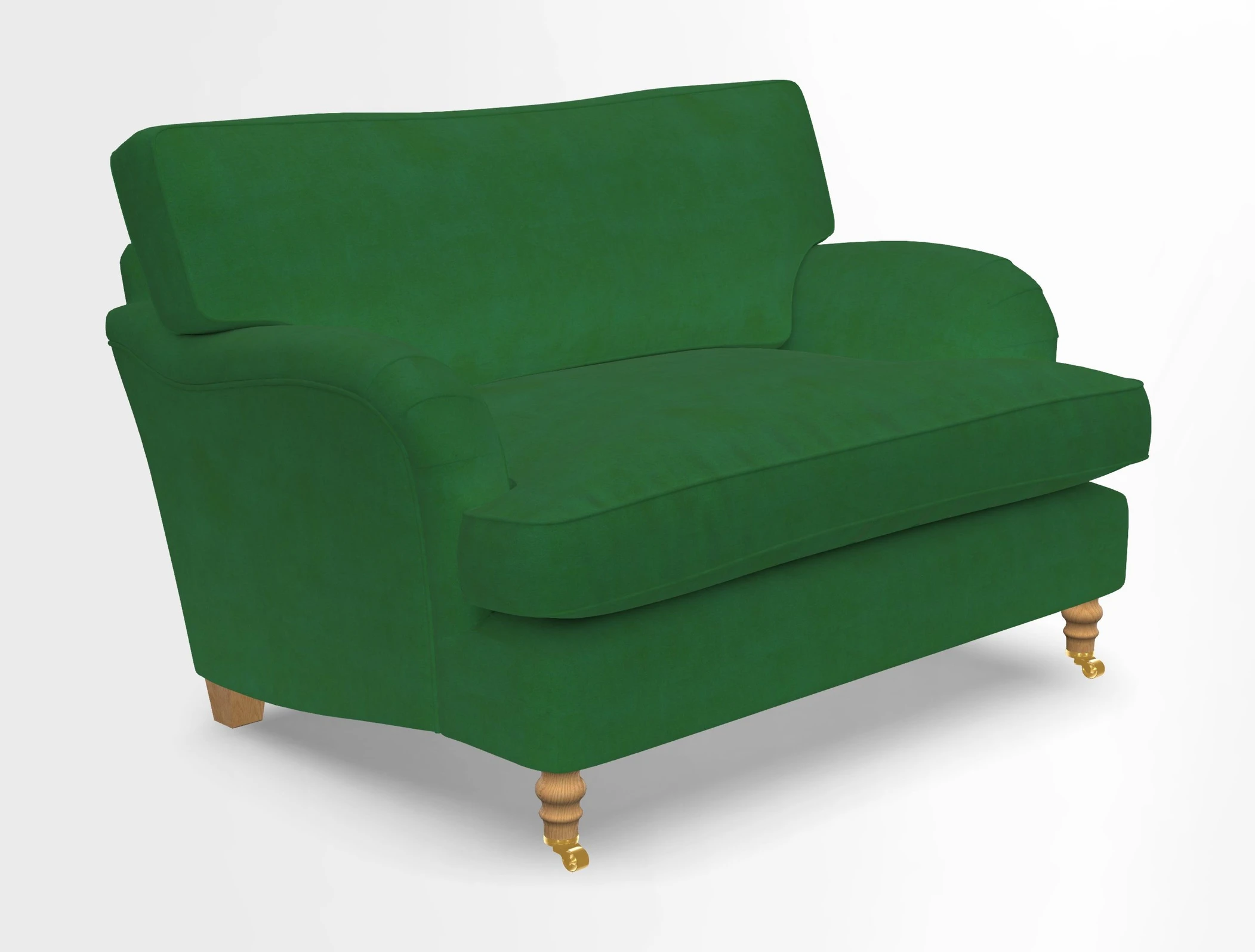 Alwinton snuggler in Lumino Velvet Wine