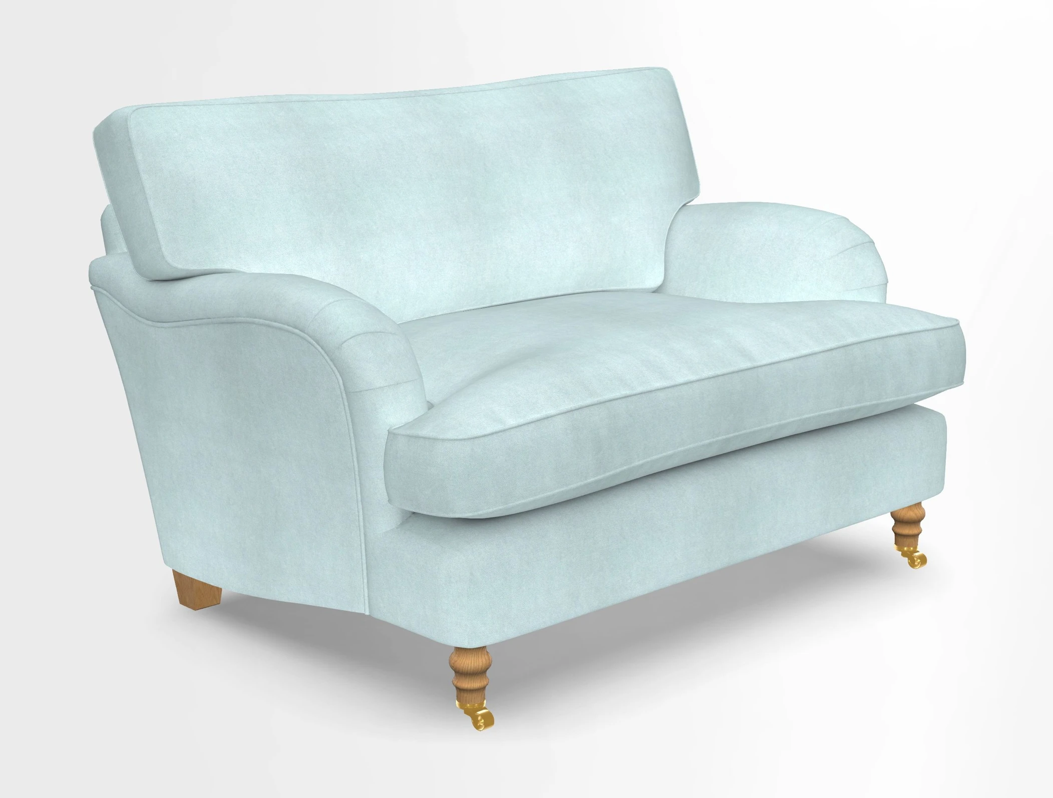 Alwinton snuggler in Lumino Velvet Wine