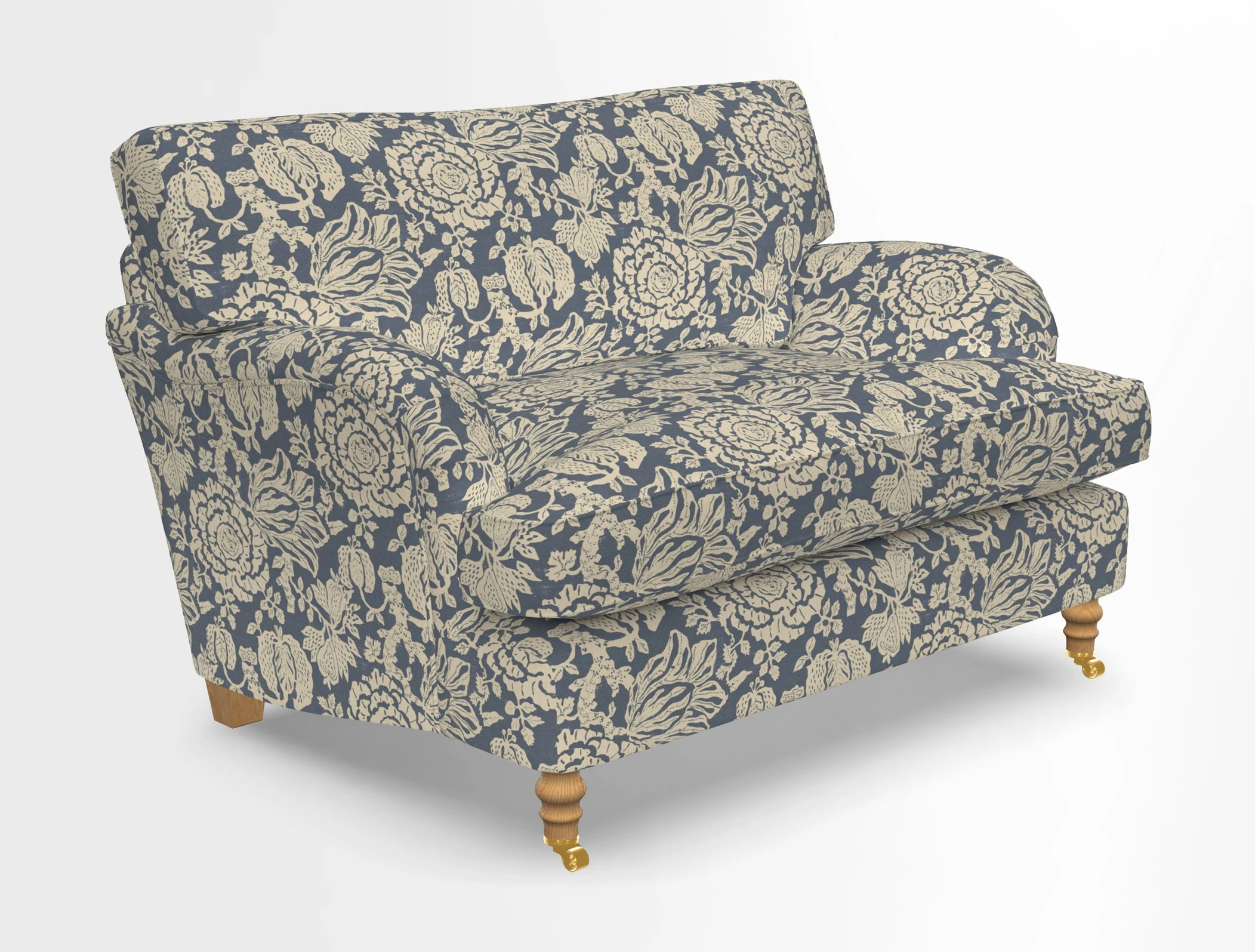 Alwinton snuggler in Lumino Velvet Wine