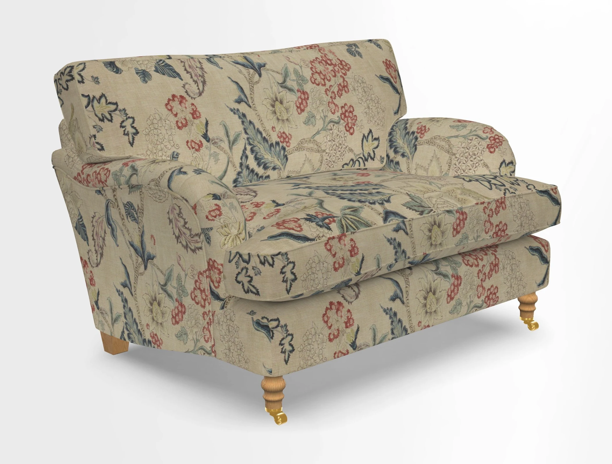Alwinton snuggler in Lumino Velvet Wine