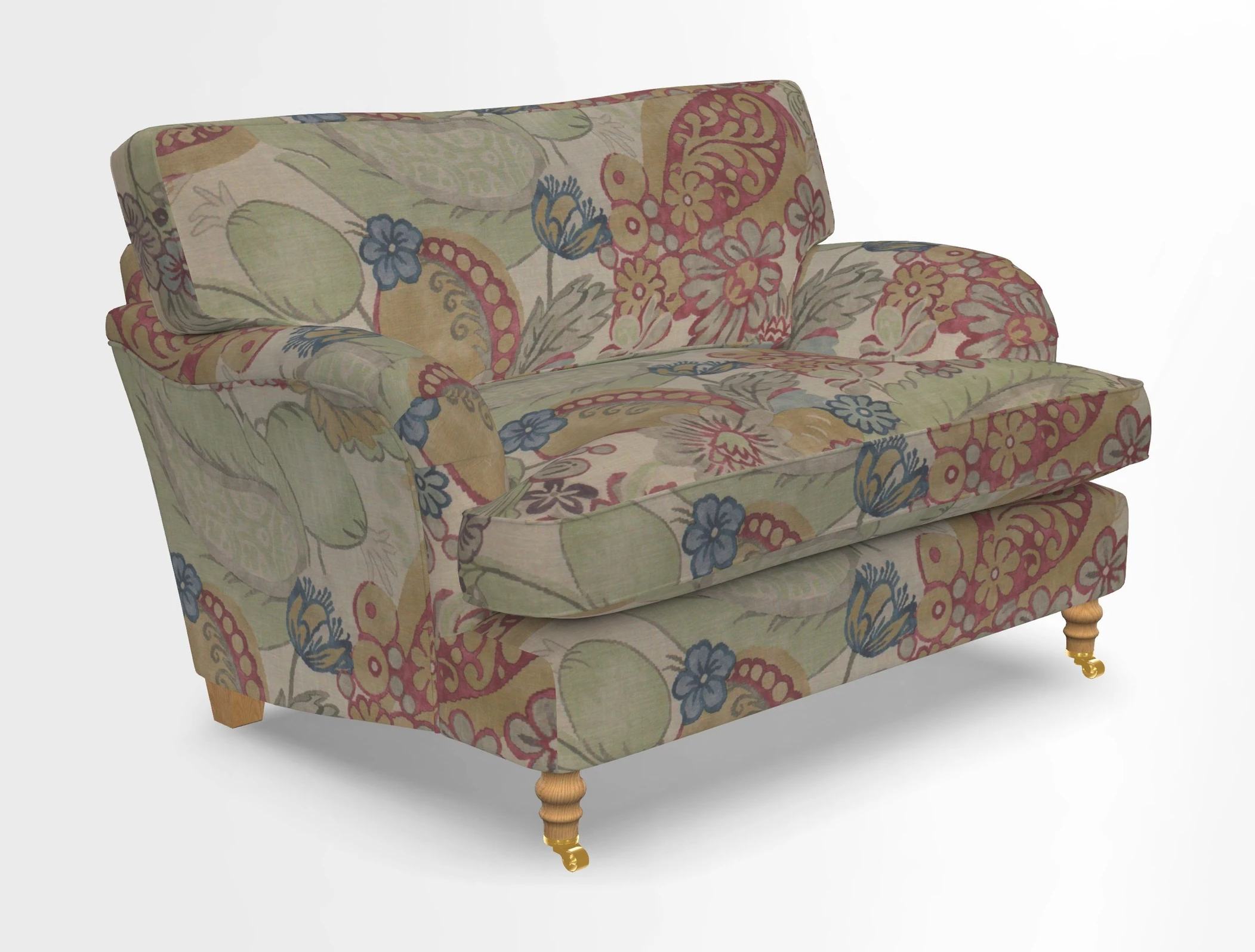 Alwinton snuggler in Lumino Velvet Wine