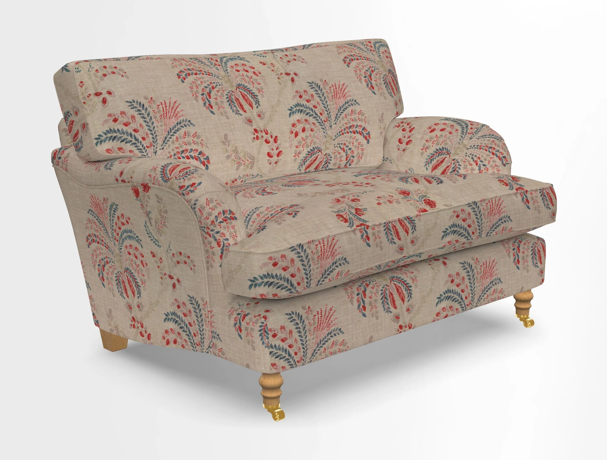Alwinton snuggler in Lumino Velvet Wine