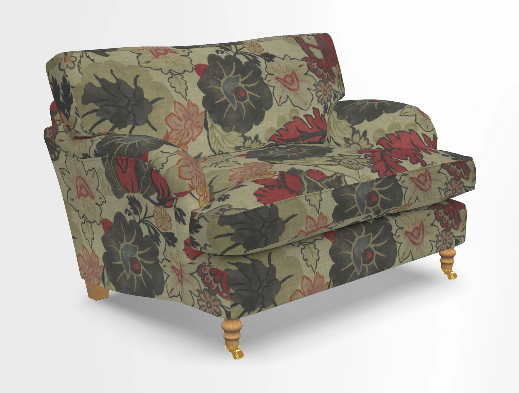 Alwinton snuggler in Lumino Velvet Wine