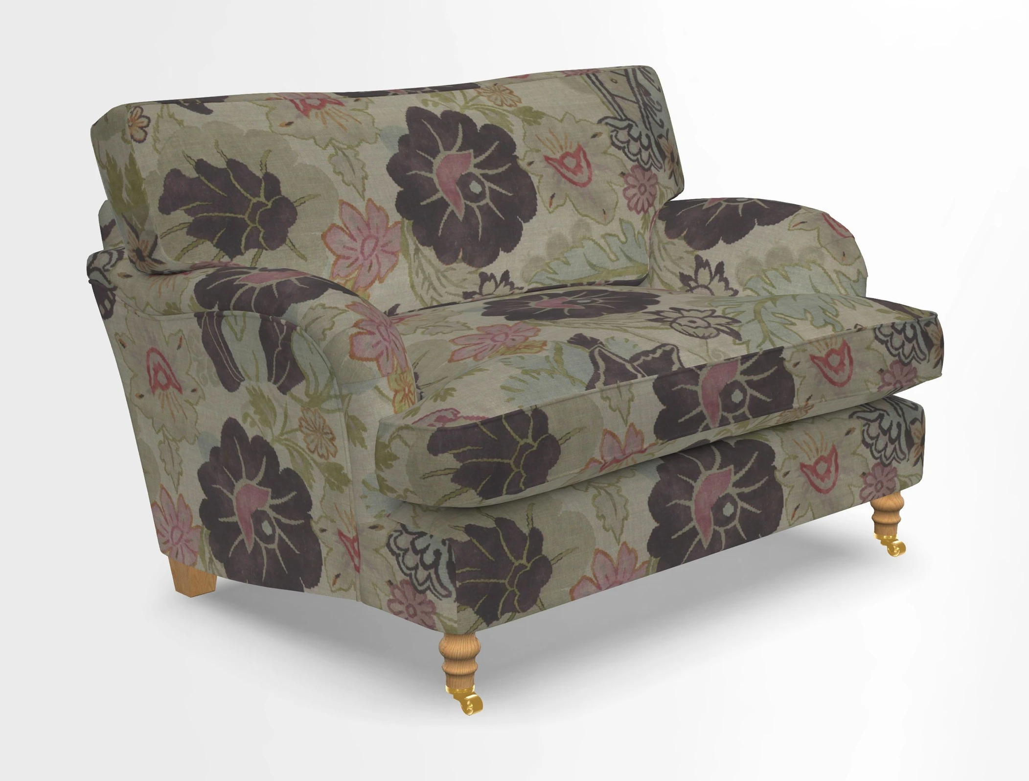 Alwinton snuggler in Lumino Velvet Wine