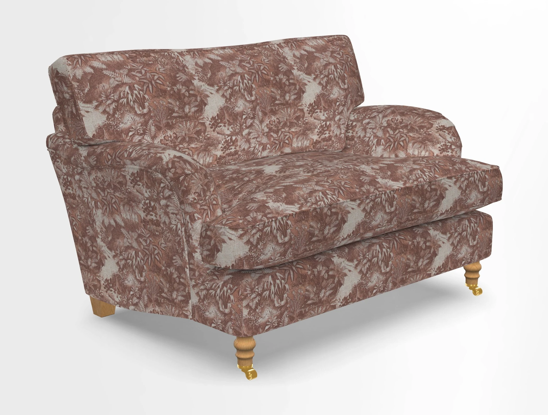 Alwinton snuggler in Lumino Velvet Wine