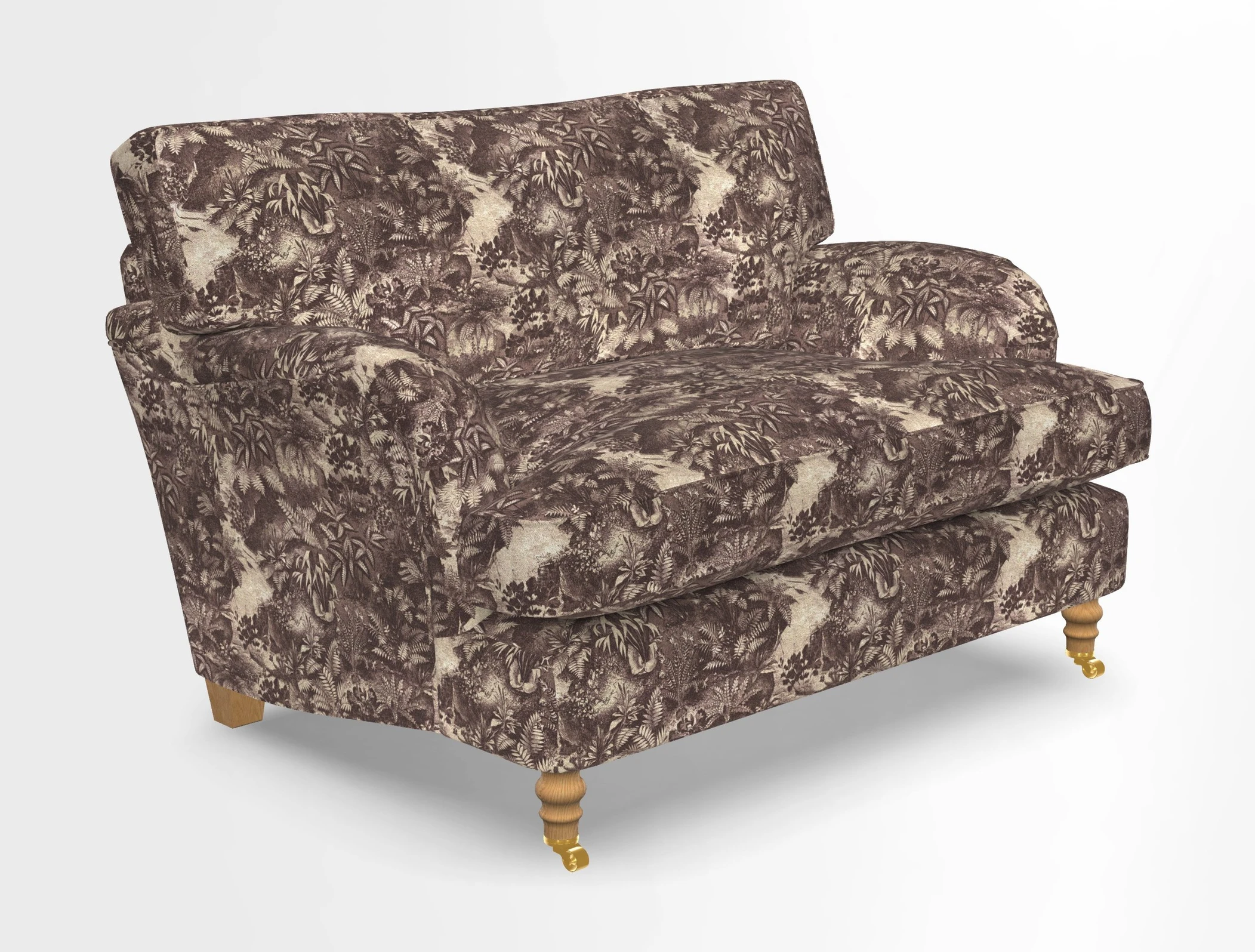 Alwinton snuggler in Lumino Velvet Wine