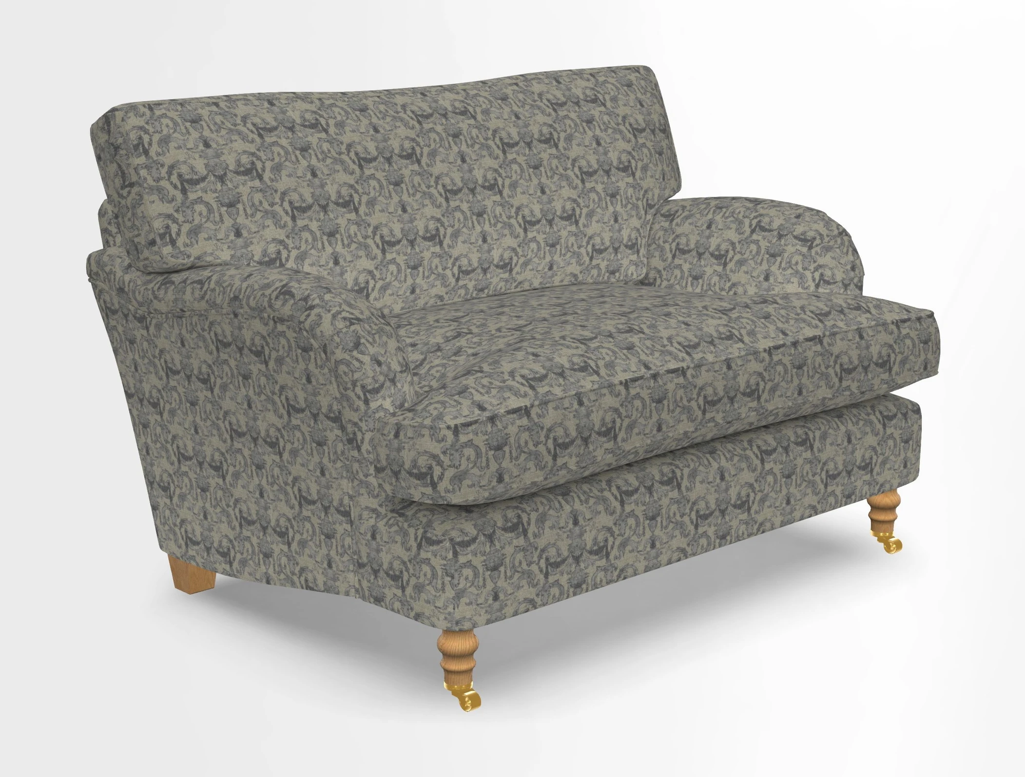 Alwinton snuggler in Lumino Velvet Wine