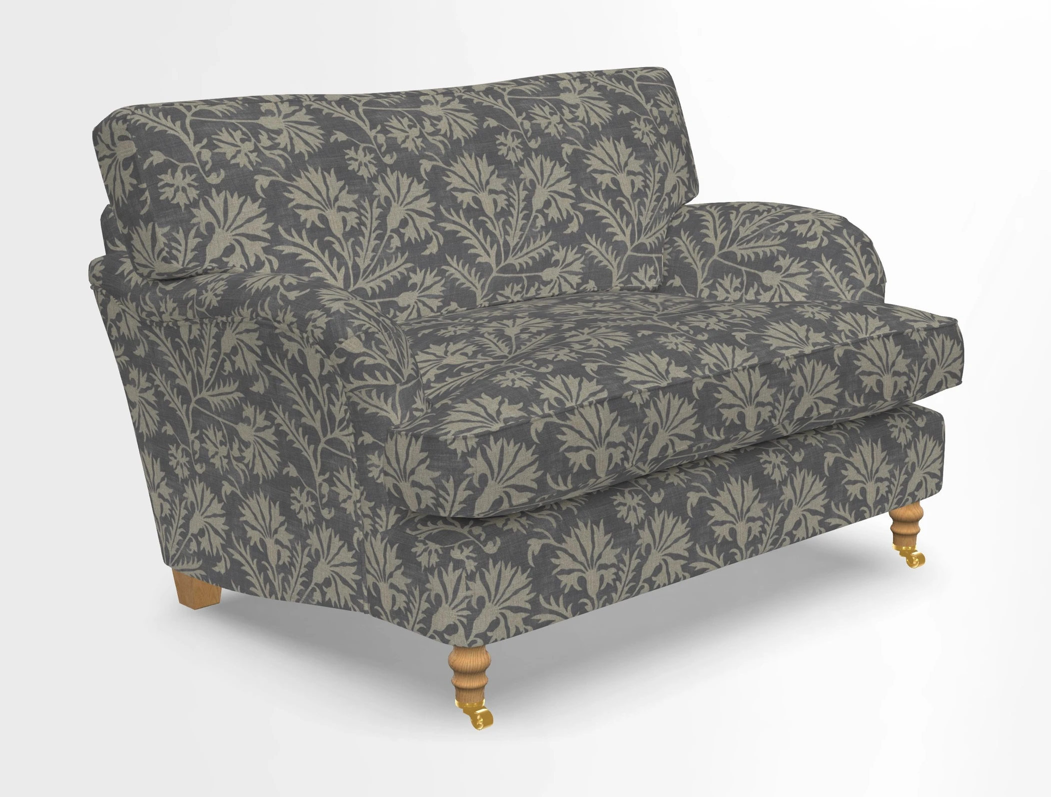 Alwinton snuggler in Lumino Velvet Wine