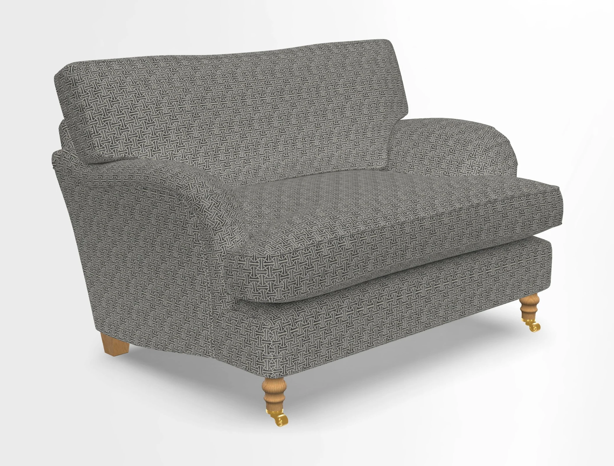Alwinton snuggler in Lumino Velvet Wine
