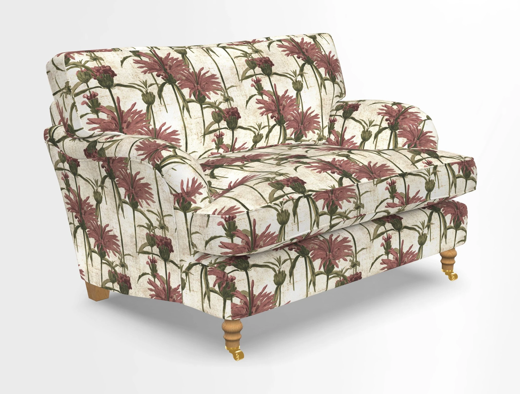 Alwinton snuggler in Lumino Velvet Wine
