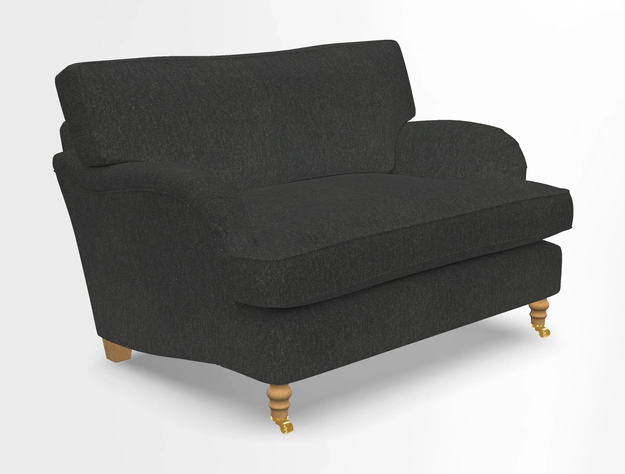 Alwinton snuggler in Lumino Velvet Wine