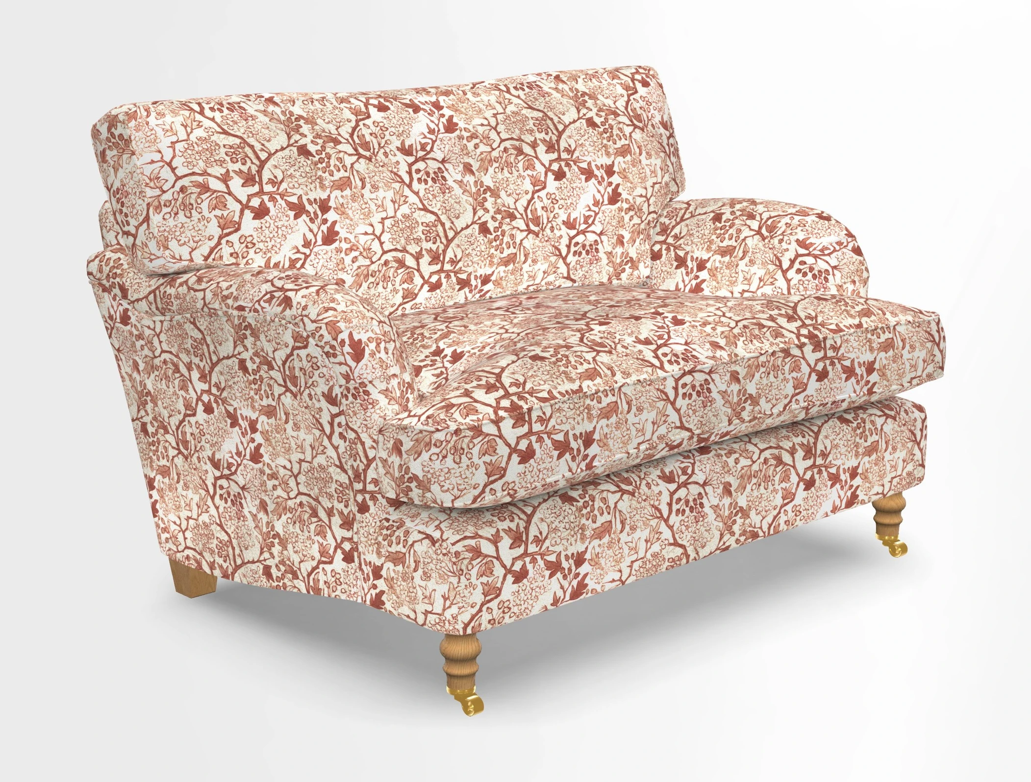 Alwinton snuggler in Lumino Velvet Wine