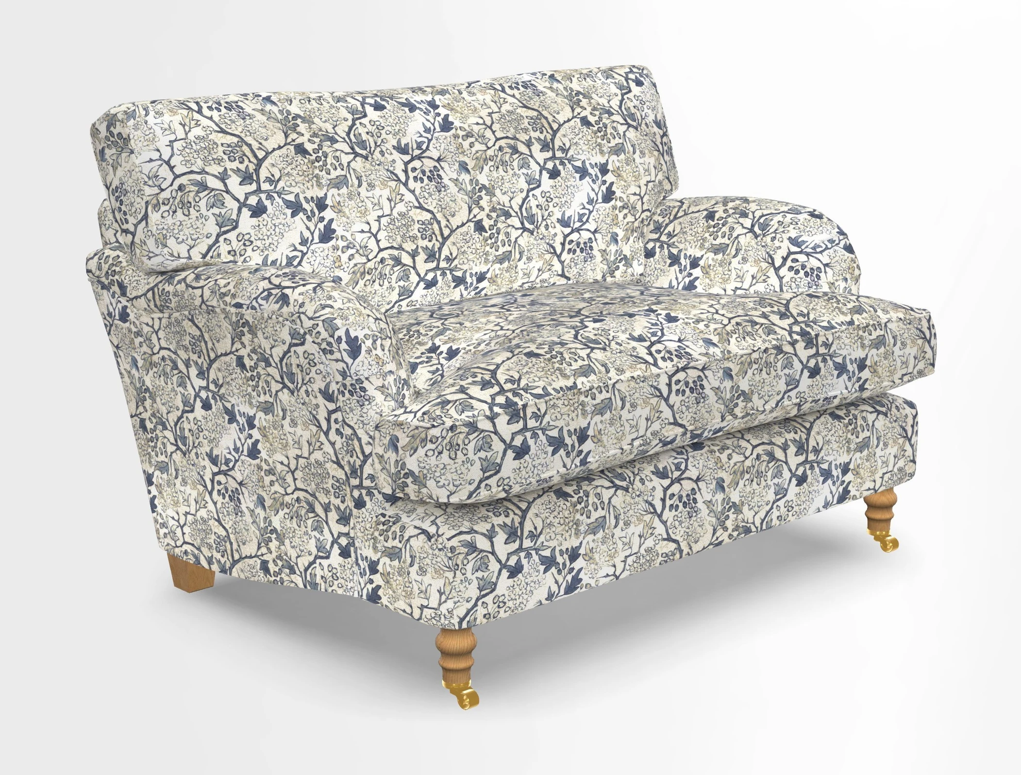 Alwinton snuggler in Lumino Velvet Wine