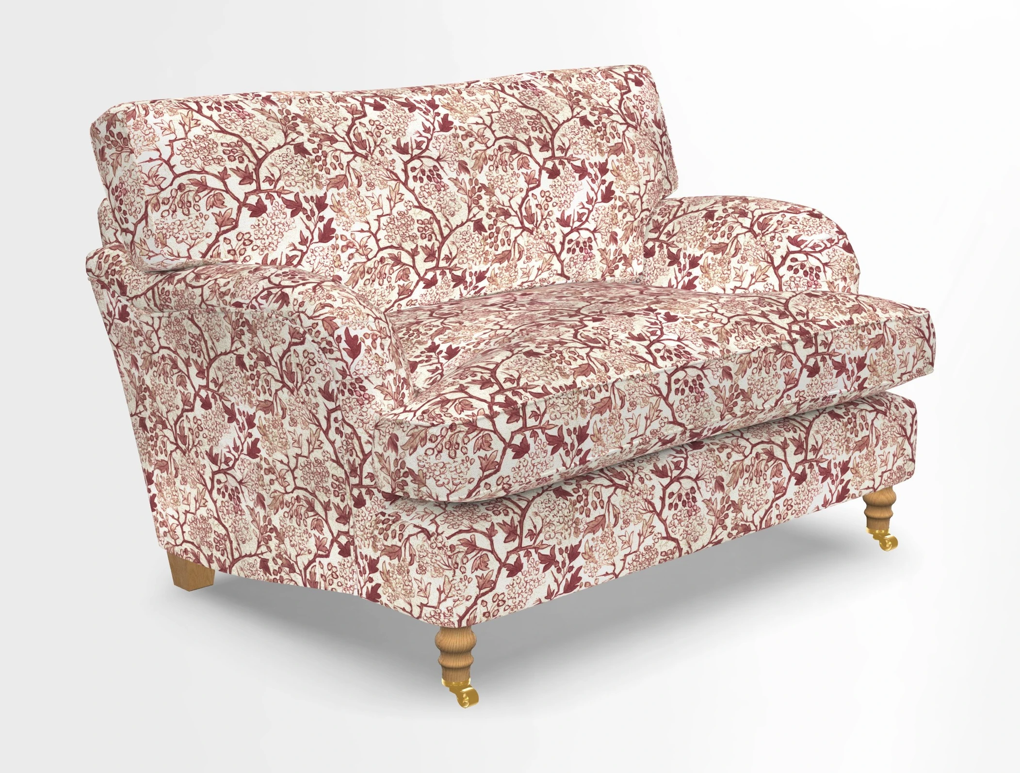 Alwinton snuggler in Lumino Velvet Wine