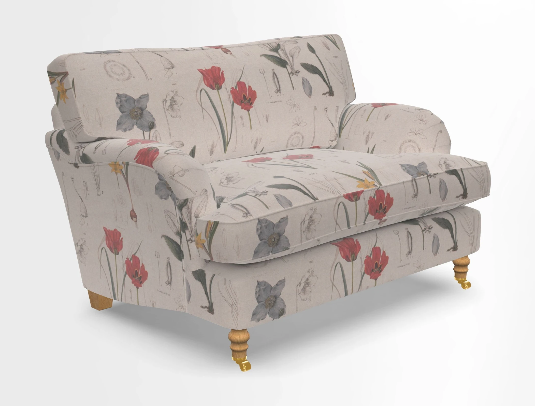 Alwinton snuggler in Lumino Velvet Wine