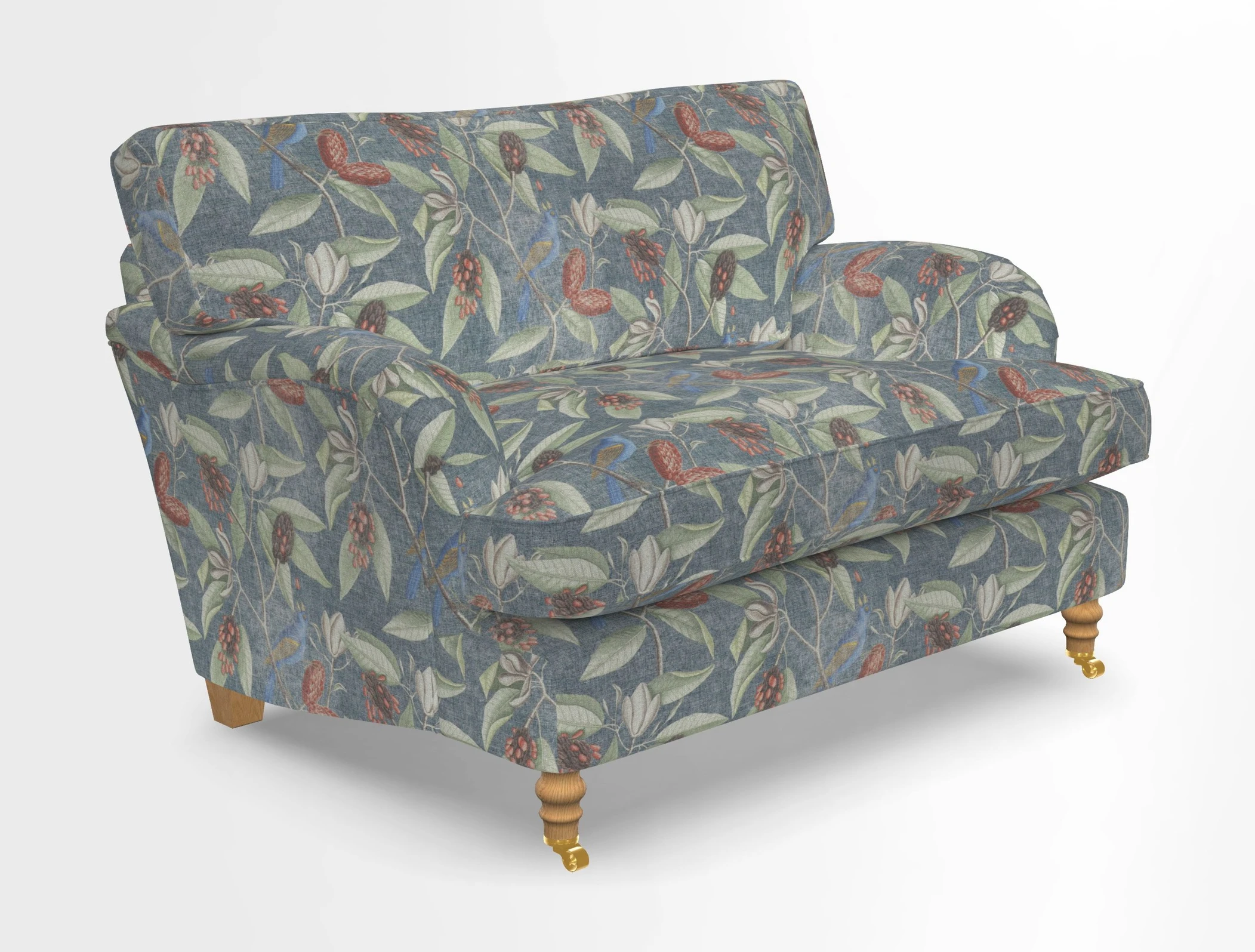 Alwinton snuggler in Lumino Velvet Wine