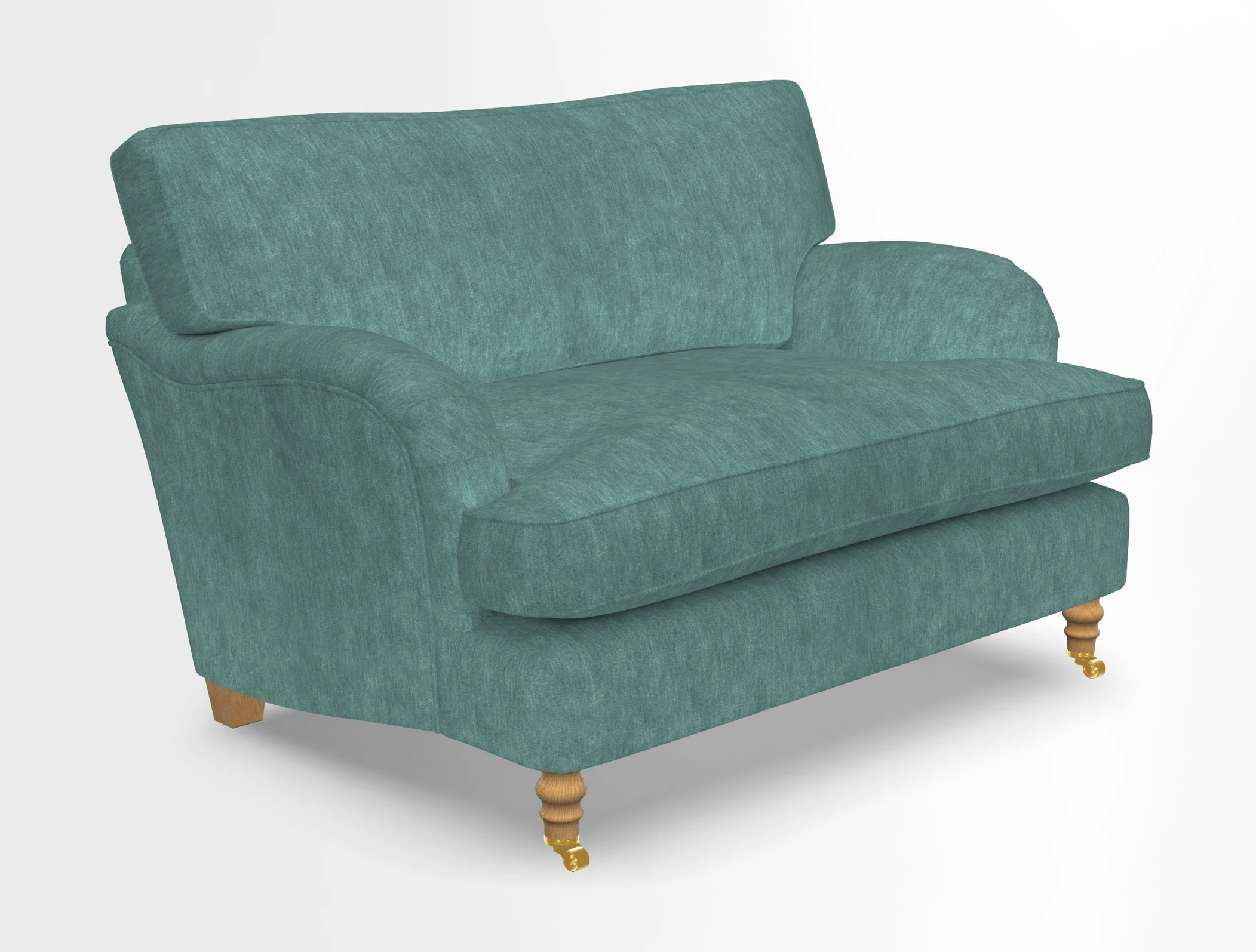 Alwinton snuggler in Lumino Velvet Wine