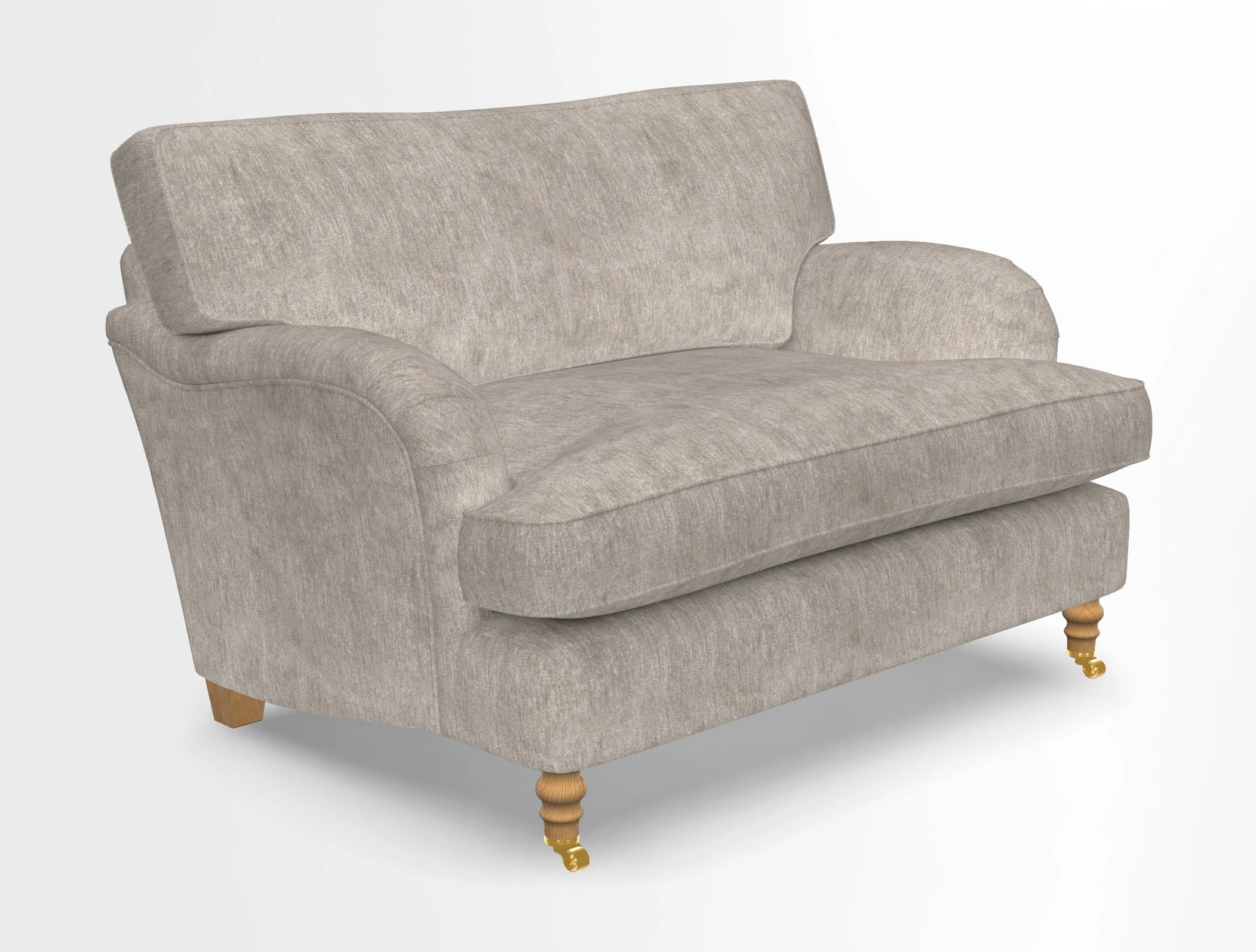 Alwinton snuggler in Lumino Velvet Wine