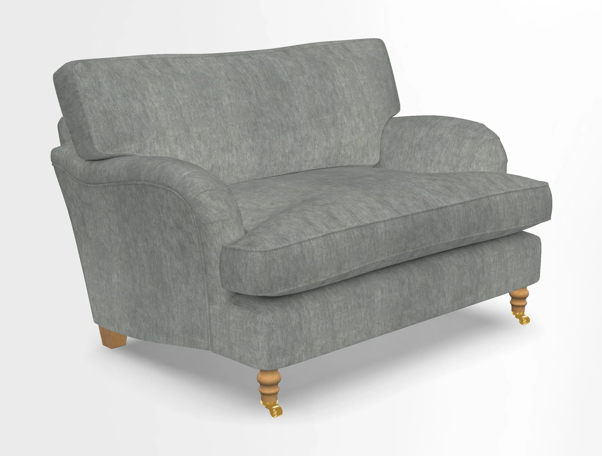 Alwinton snuggler in Lumino Velvet Wine