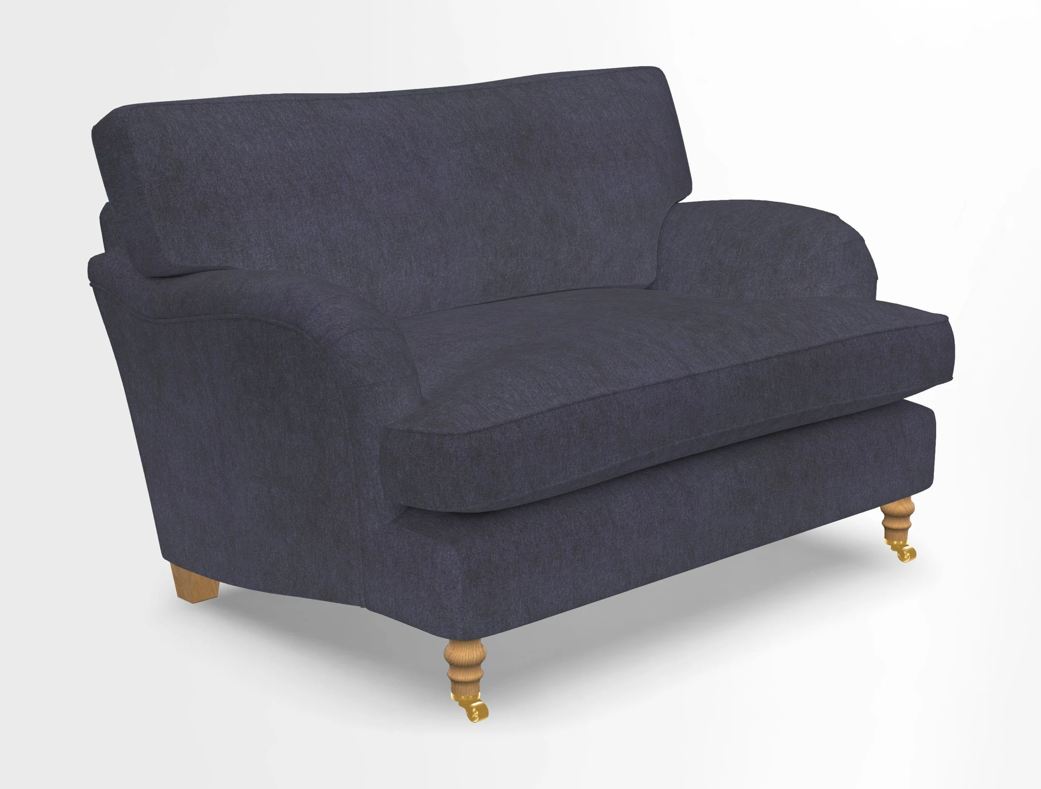 Alwinton snuggler in Lumino Velvet Wine