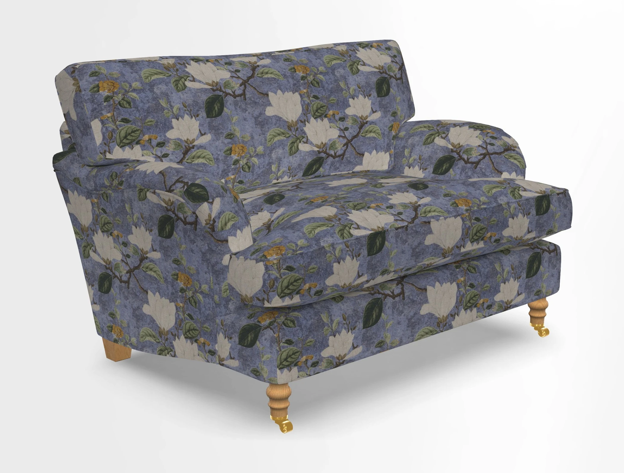 Alwinton snuggler in Lumino Velvet Wine